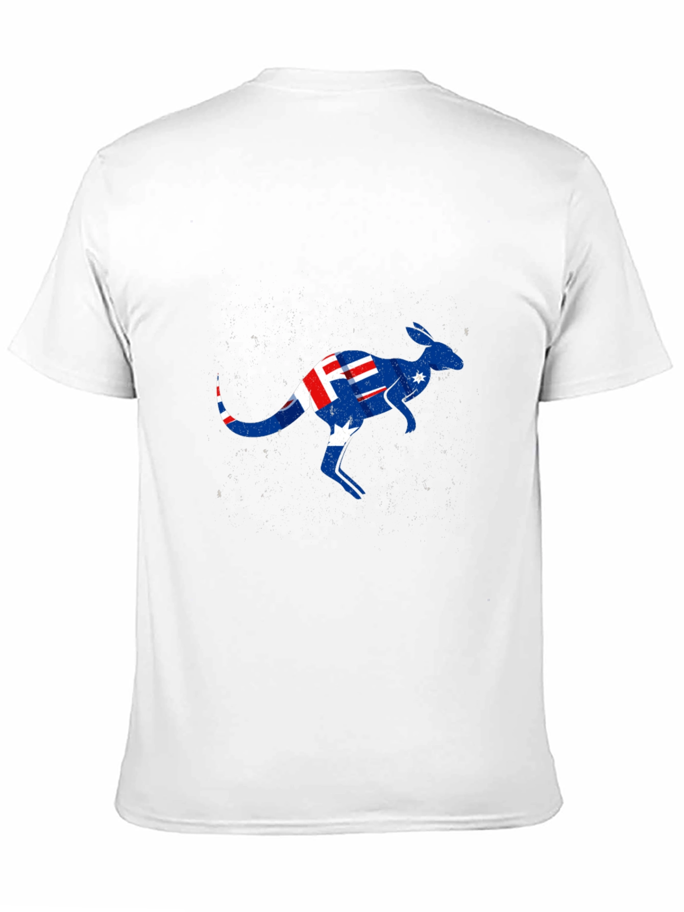 Australia Flag Kangaroo Graphic Black T-Shirt