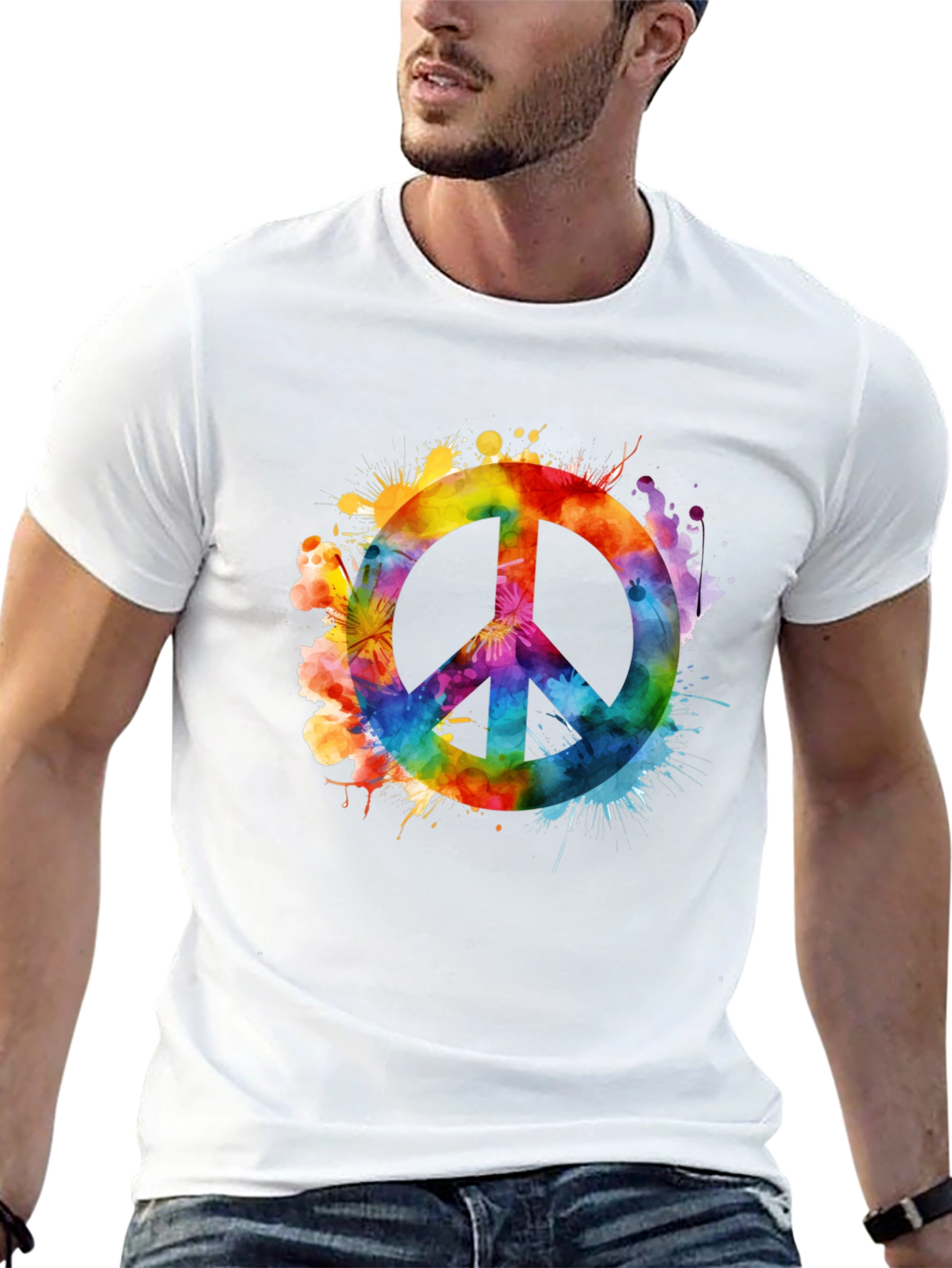 Rainbow Peace Sign T-Shirt