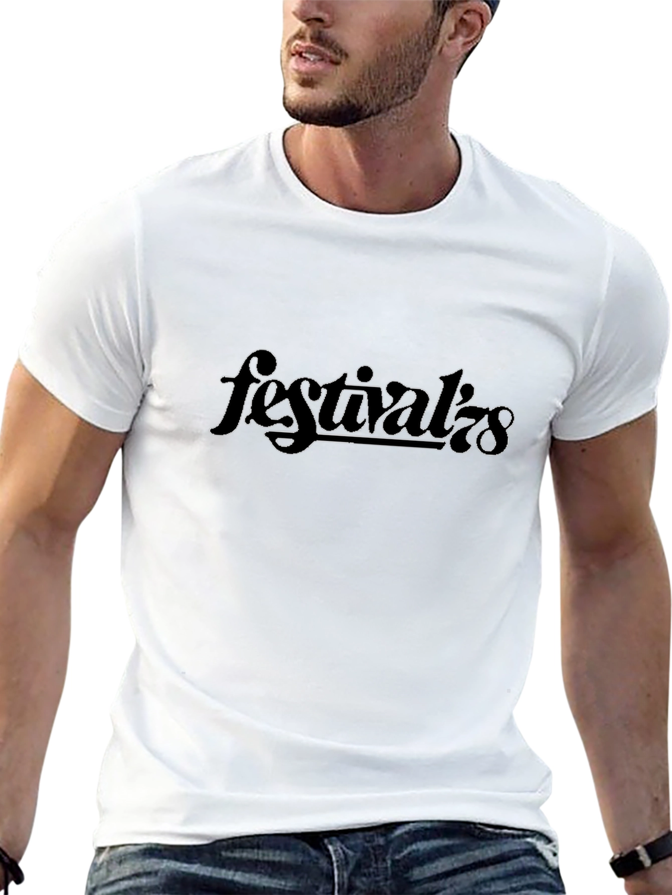 Festival 78 Black Graphic Tee - Retro Style