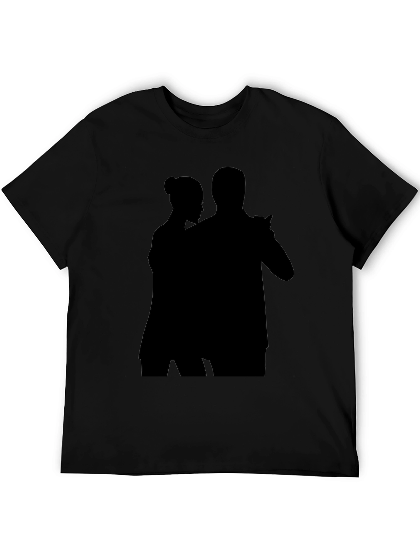 Silhouette Tango Couple Black T-Shirt