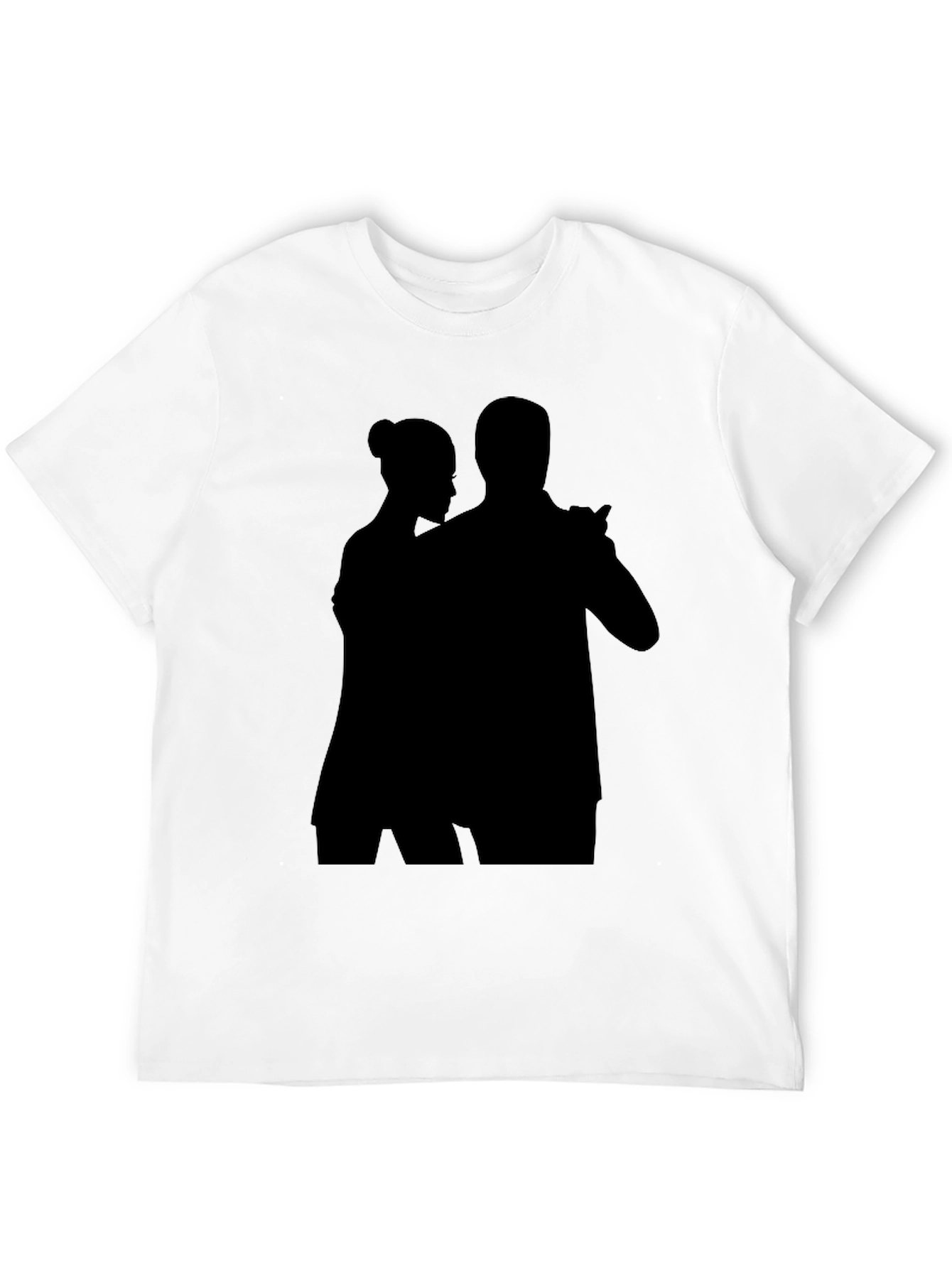 Silhouette Tango Couple Black T-Shirt