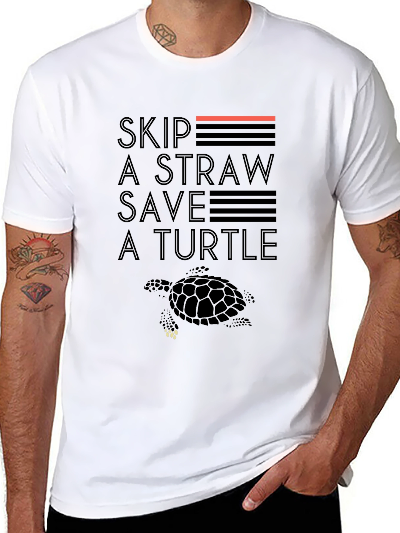 Skip a Straw Save a Turtle Graphic Tee
