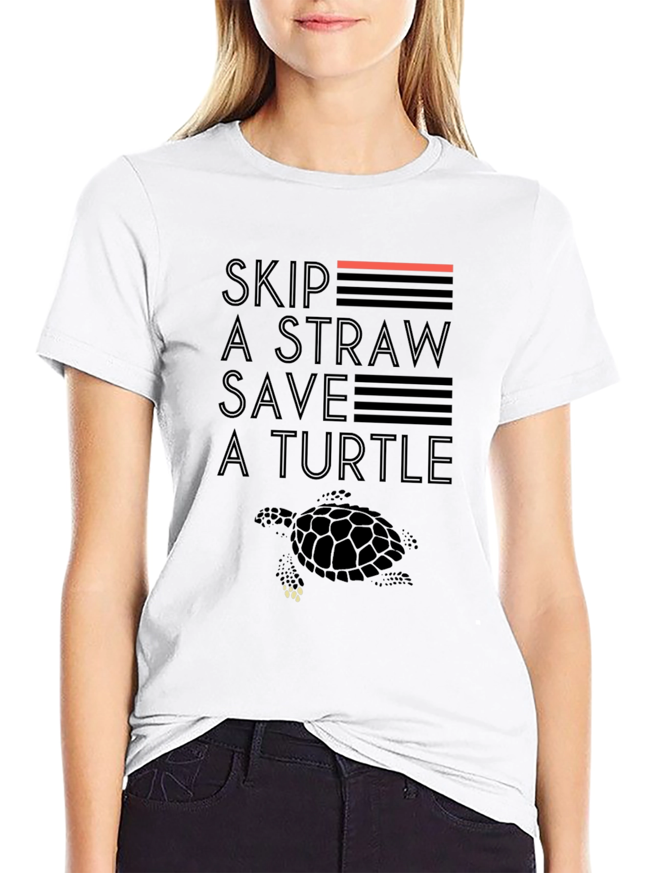Skip a Straw Save a Turtle Graphic Tee