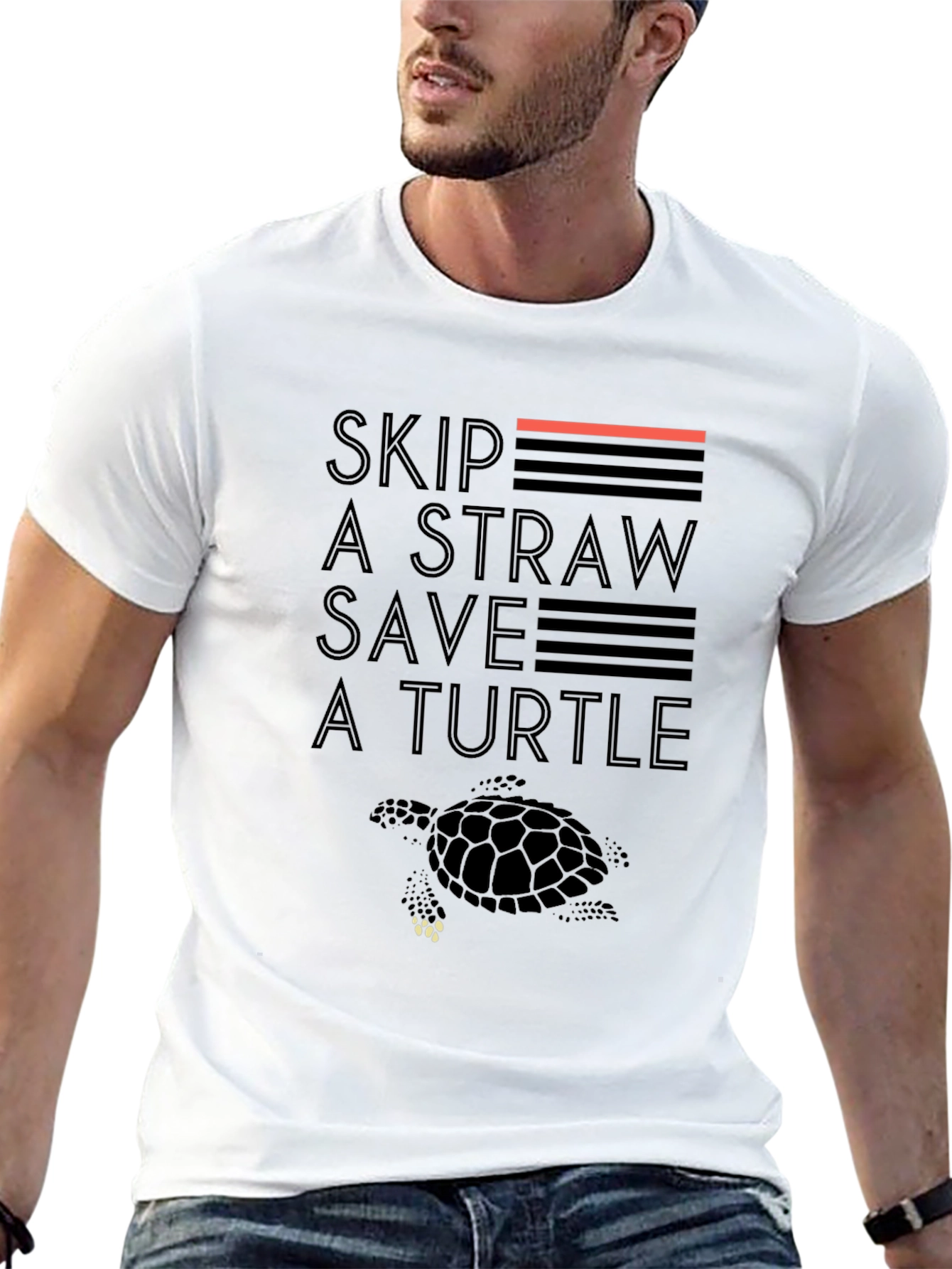 Skip a Straw Save a Turtle Graphic Tee