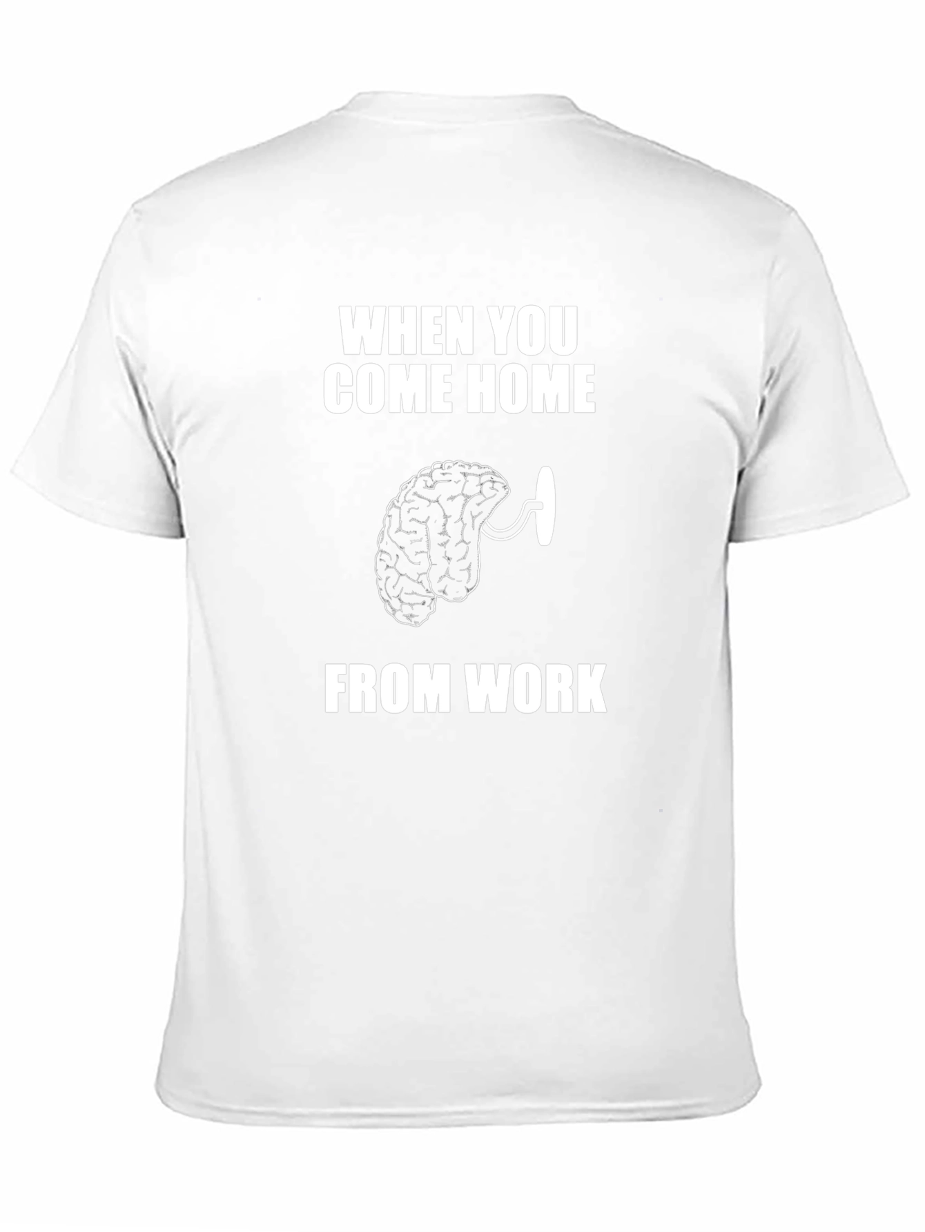 Humorous Brain on Hook Graphic T-Shirt