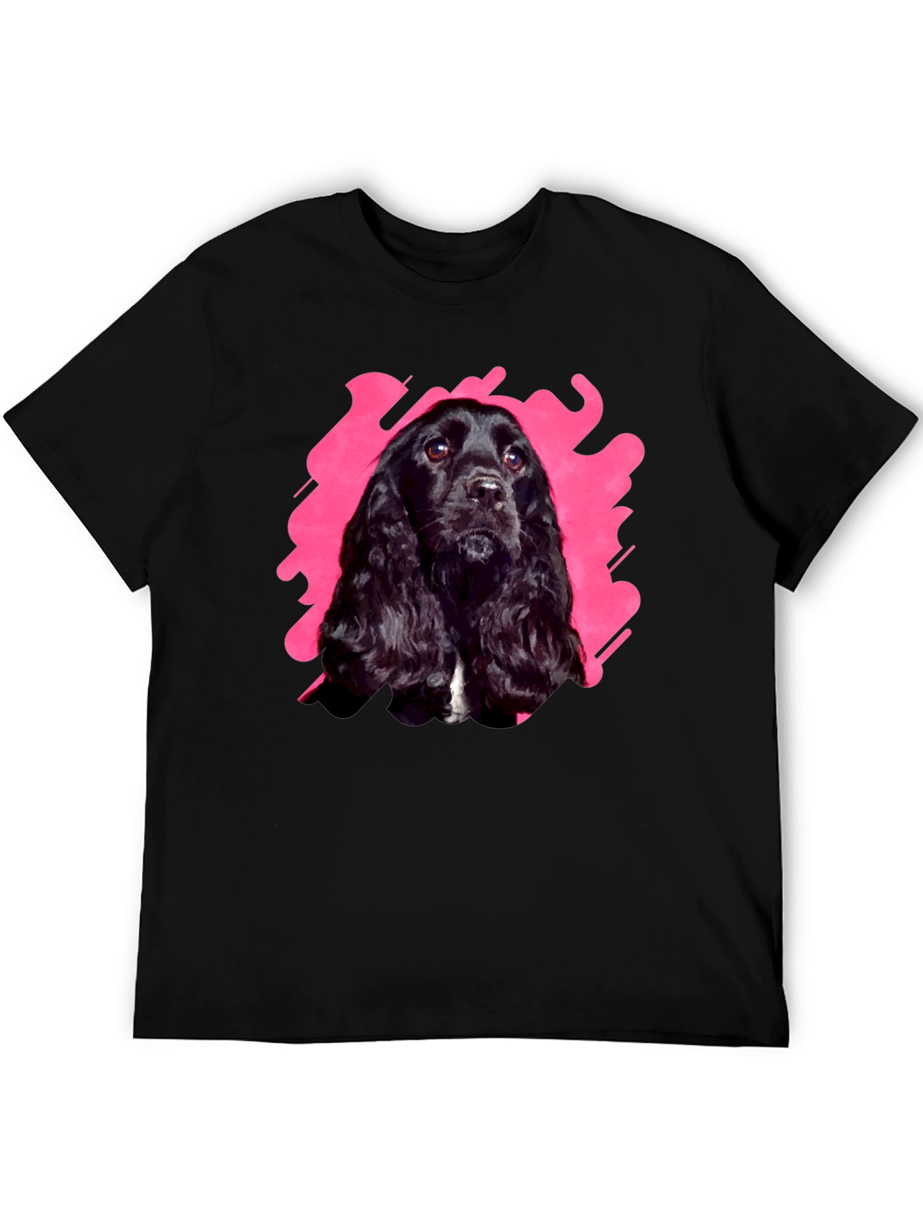 Black Dog Graphic Tee | Casual Cotton T-Shirt
