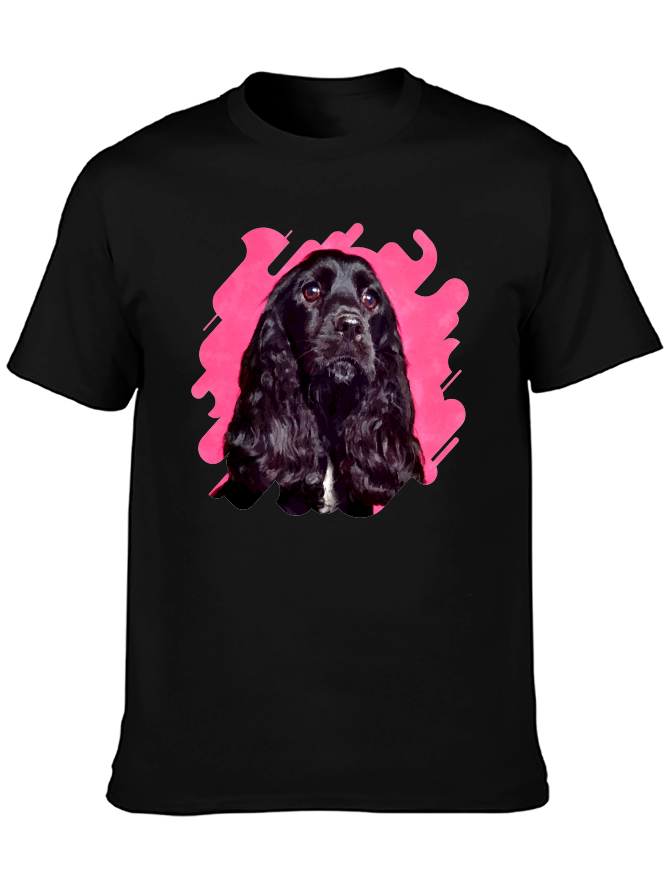 Black Dog Graphic Tee | Casual Cotton T-Shirt