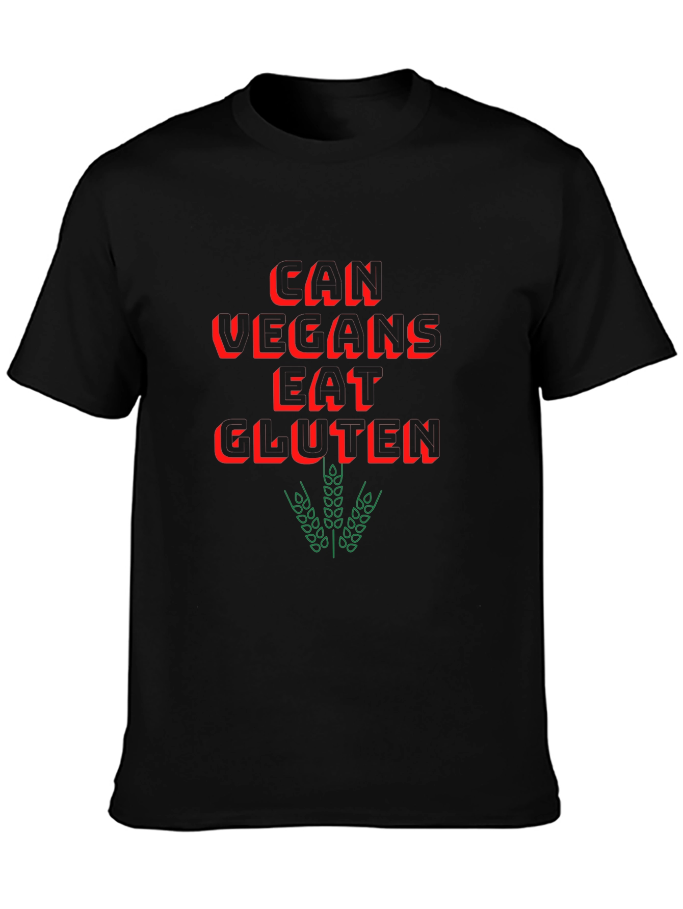Vegan Humor T-Shirt - Can Vegans Eat Gluten?