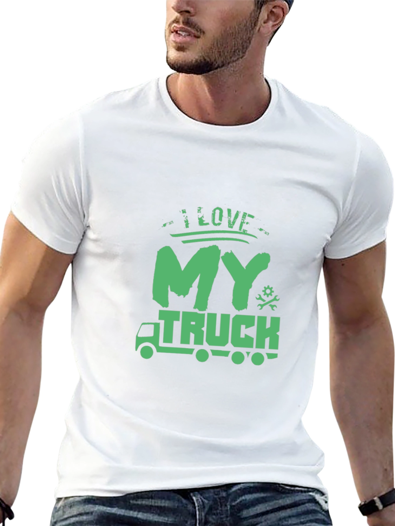 I Love My Truck Graphic Tee - Black