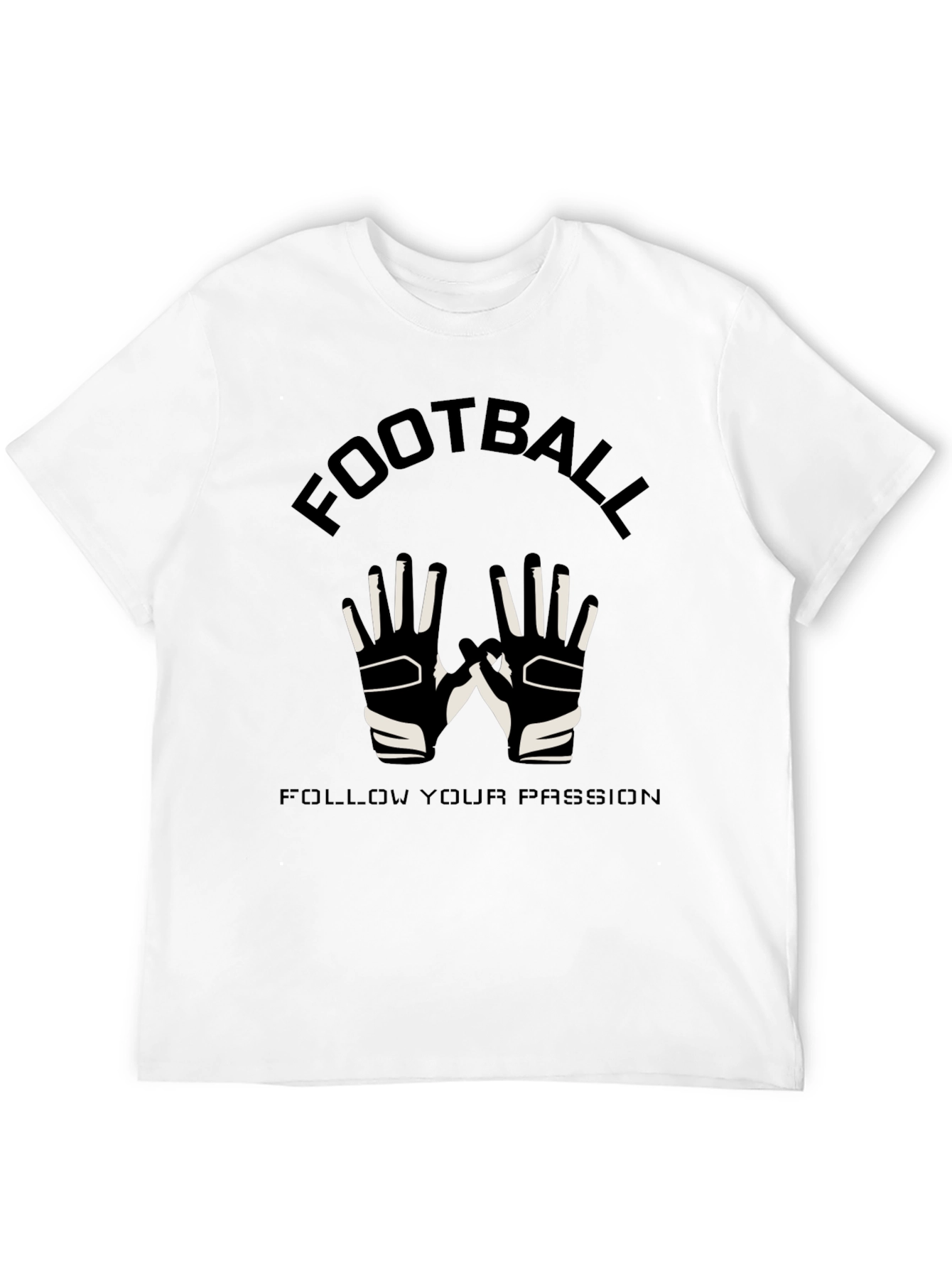 Football Passion Black Graphic T-Shirt