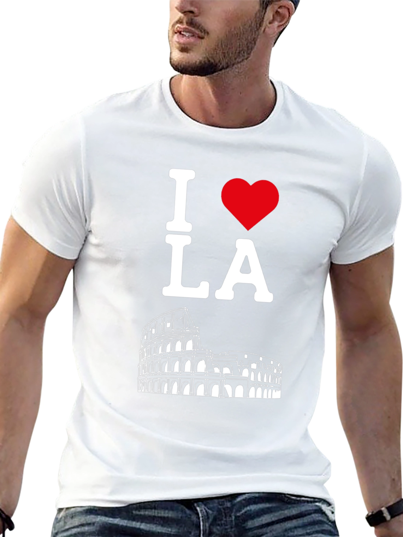 I Heart LA Rome Colosseum Black T-Shirt