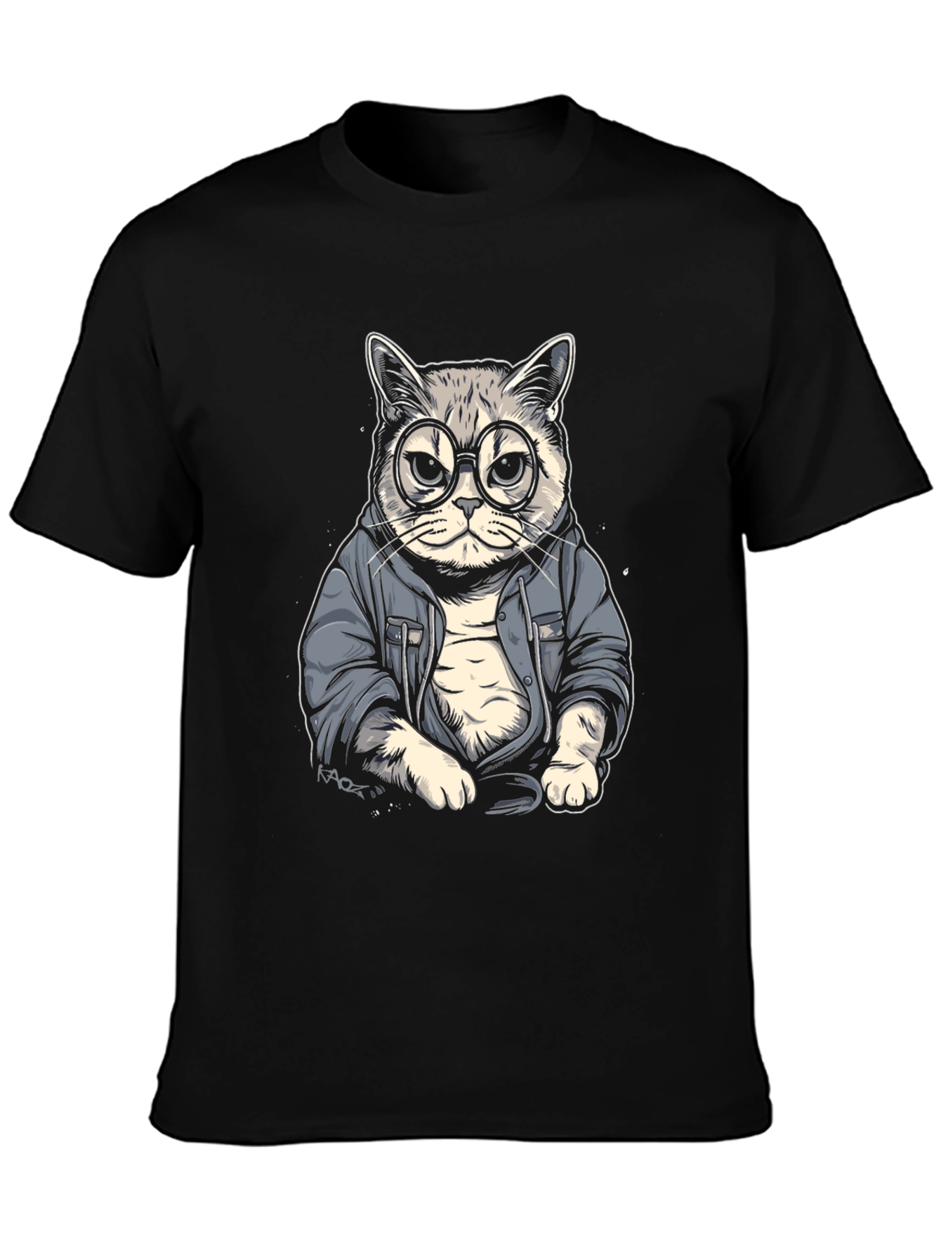 Cool Cat Tee - Hipster Animal Graphic T-Shirt