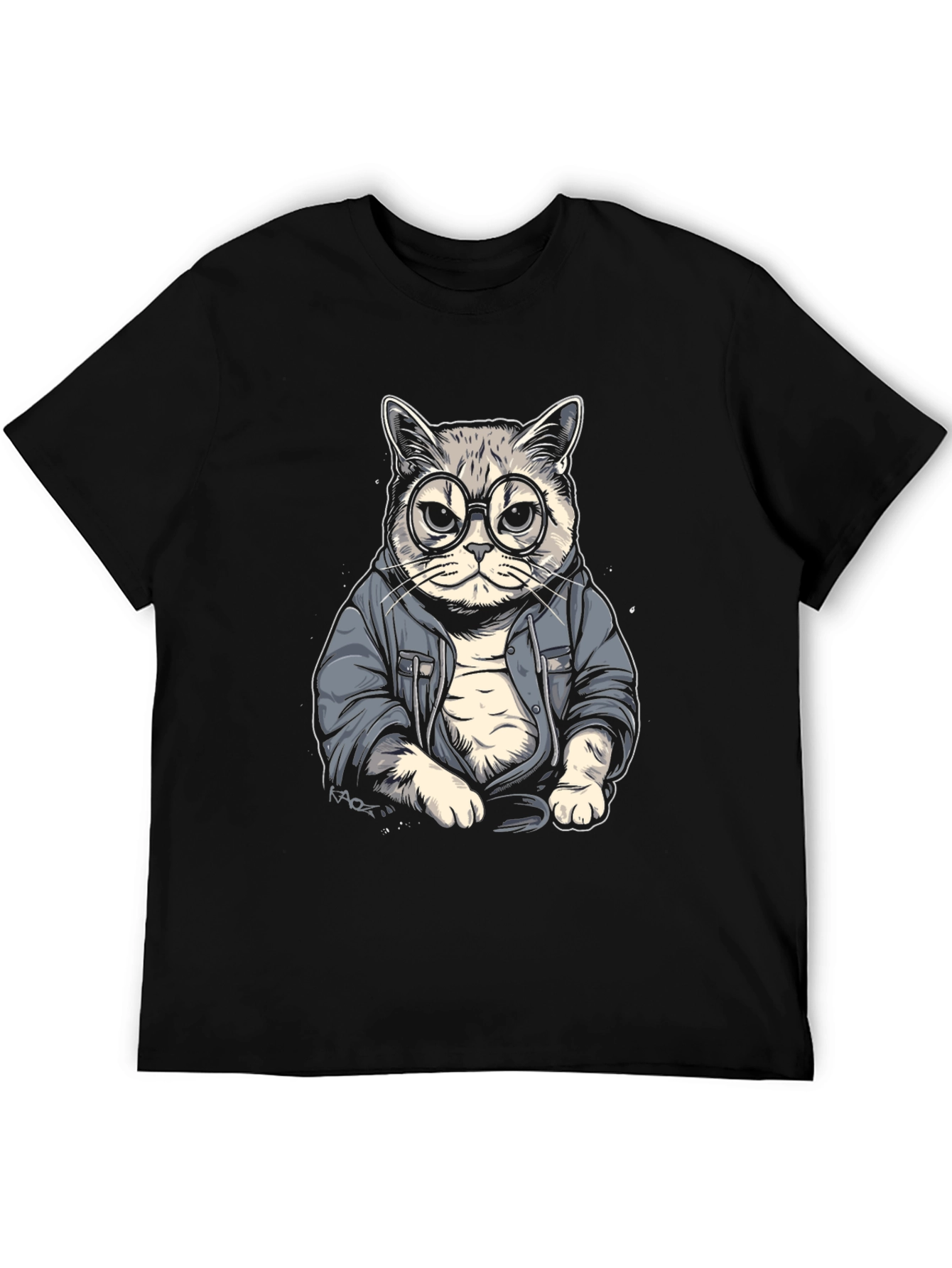 Cool Cat Tee - Hipster Animal Graphic T-Shirt