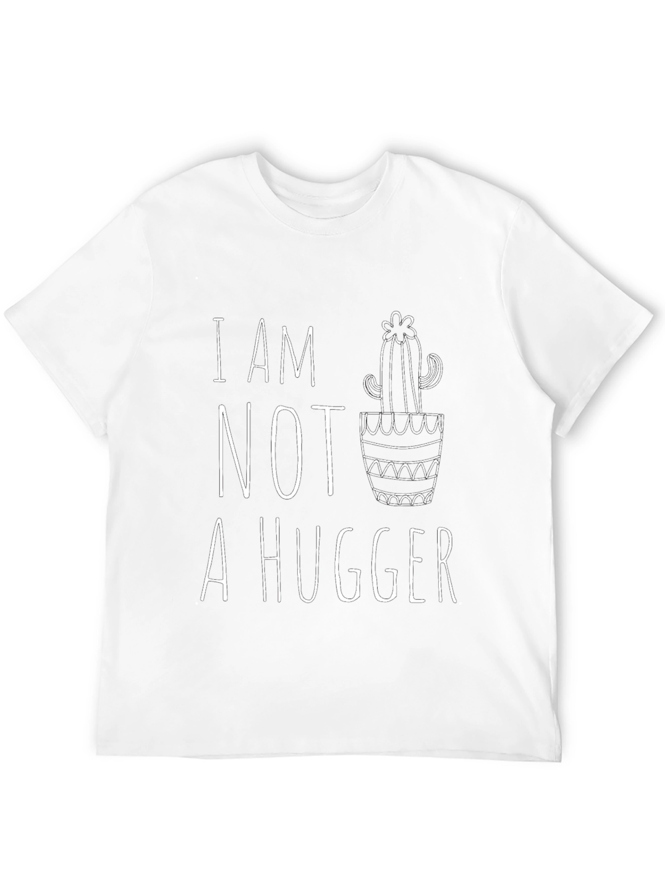 I Am Not A Hugger Cactus Graphic T-Shirt
