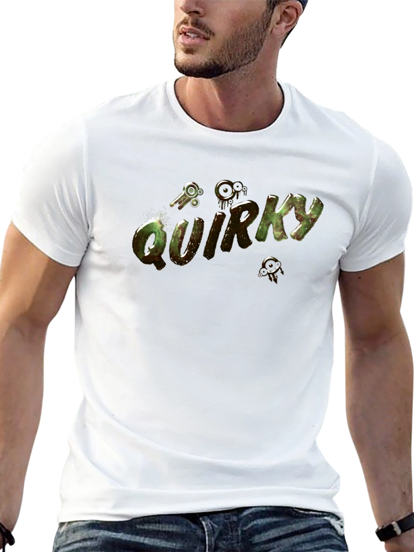 Quirky Graphic Print Black T-Shirt