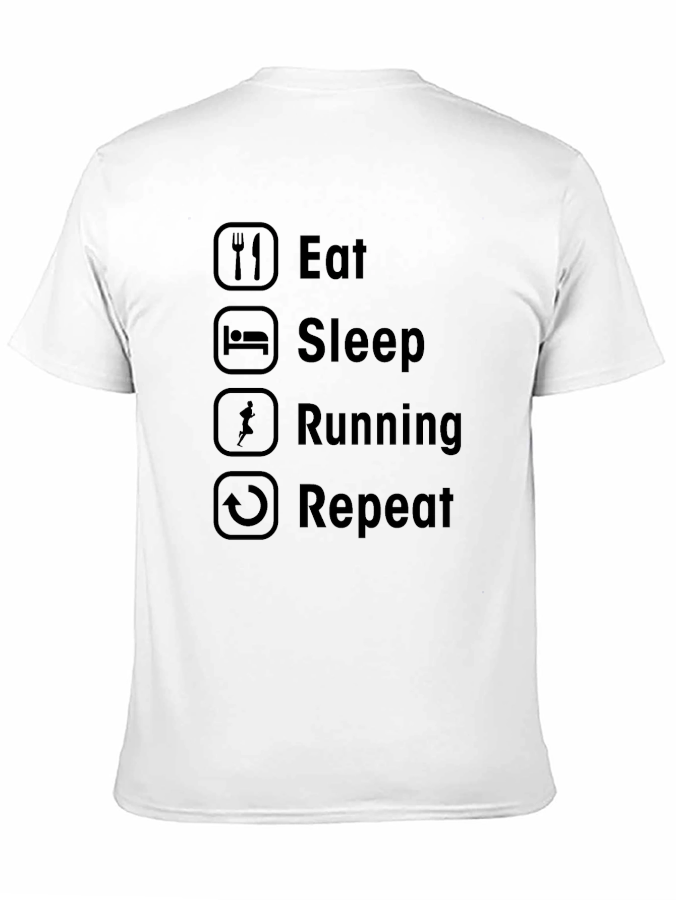 Eat Sleep Running Repeat Graphic Tee