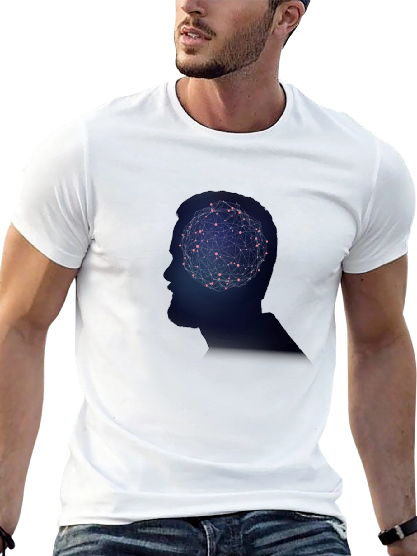 Thinking Man Tee - Brain Network Design