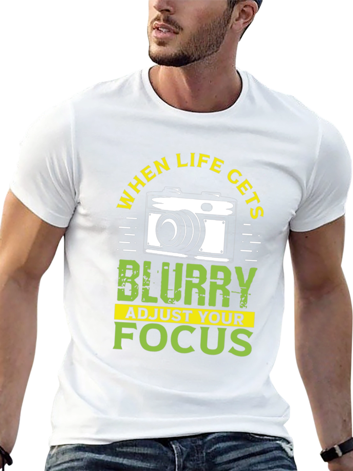 Blurry Life Focus Camera Graphic T-Shirt