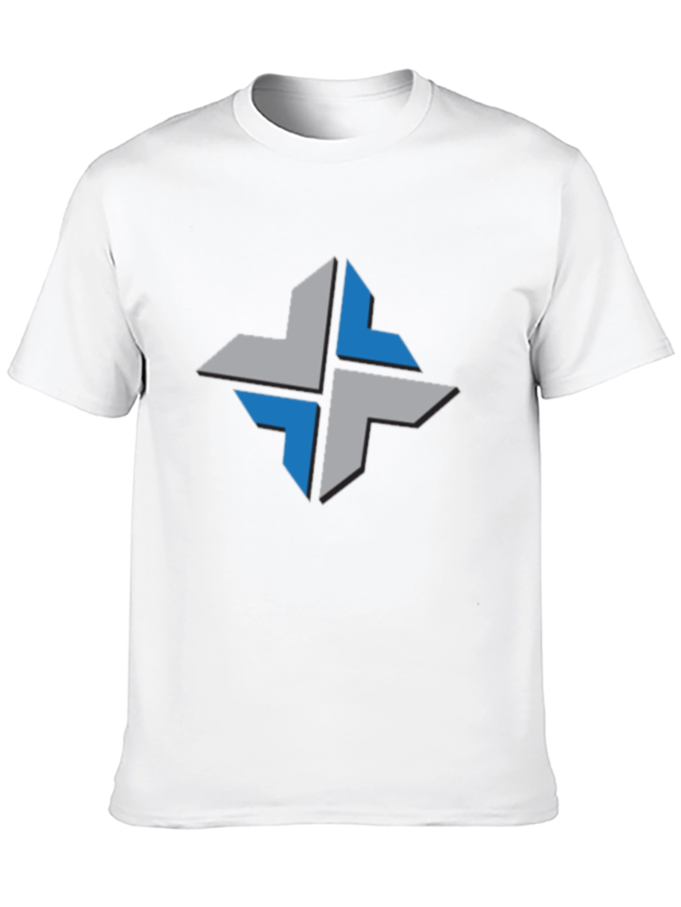 Geometric Cross Tee - Stylish Black T-Shirt