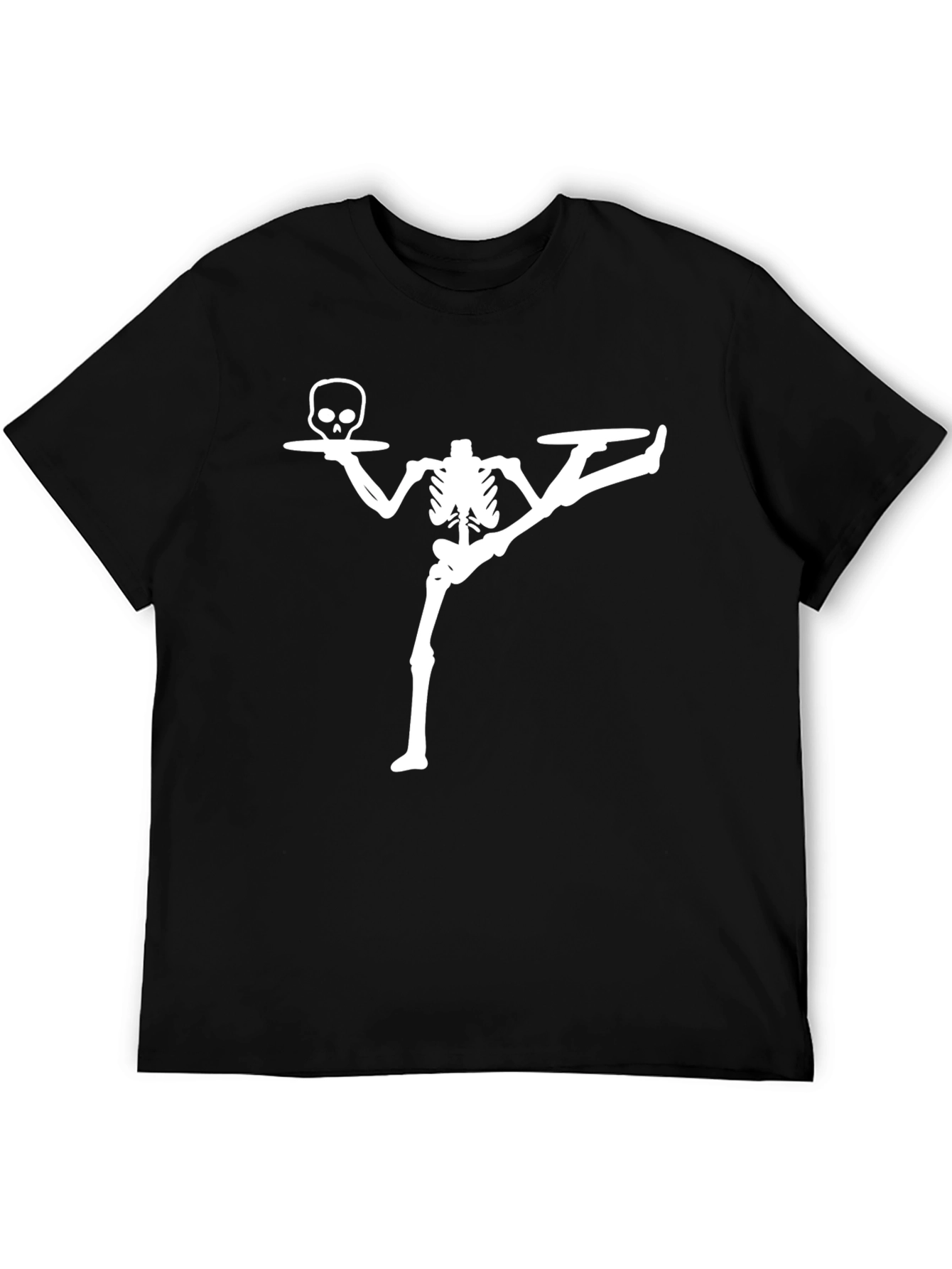 Skeleton Bartender Graphic T-Shirt - Black