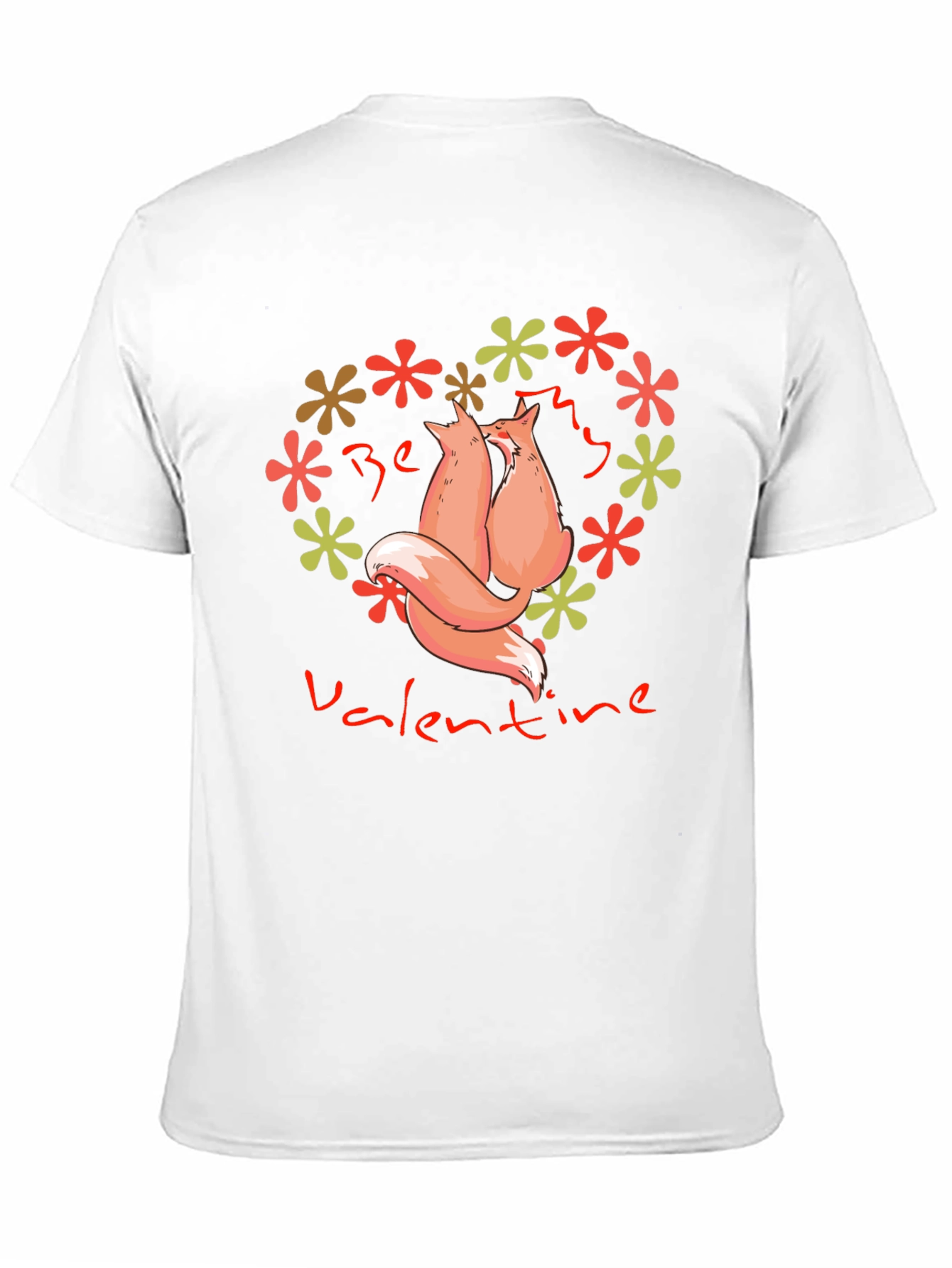 Be My Valentine Foxes Heart Graphic Tee