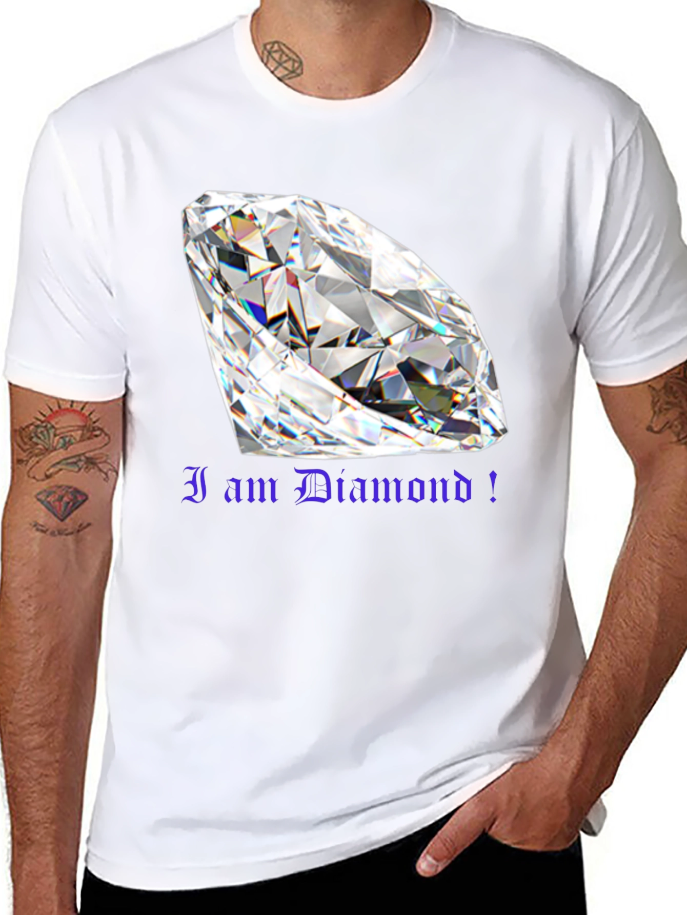 I am Diamond! Graphic T-Shirt - Bold Black Tee