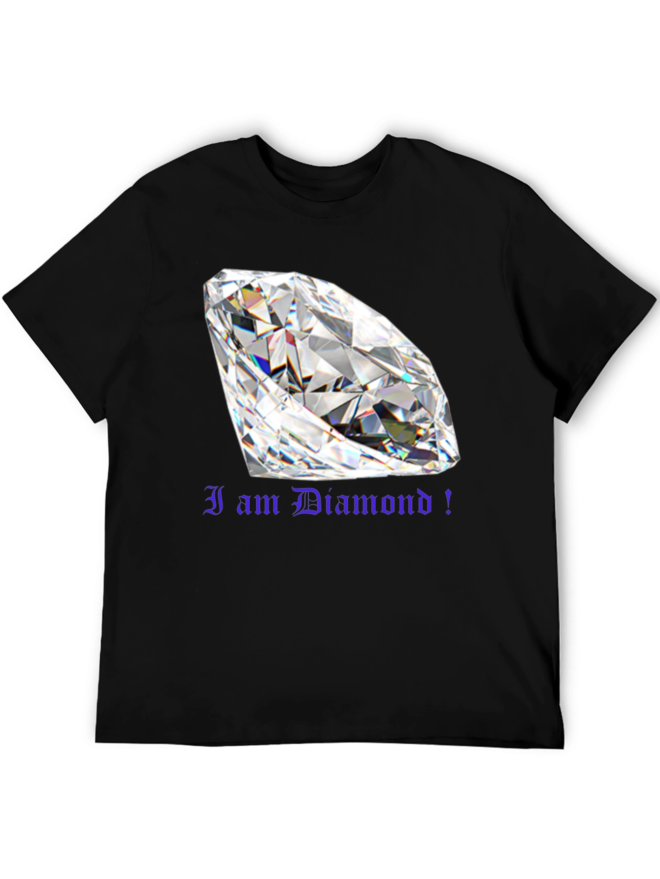 I am Diamond! Graphic T-Shirt - Bold Black Tee