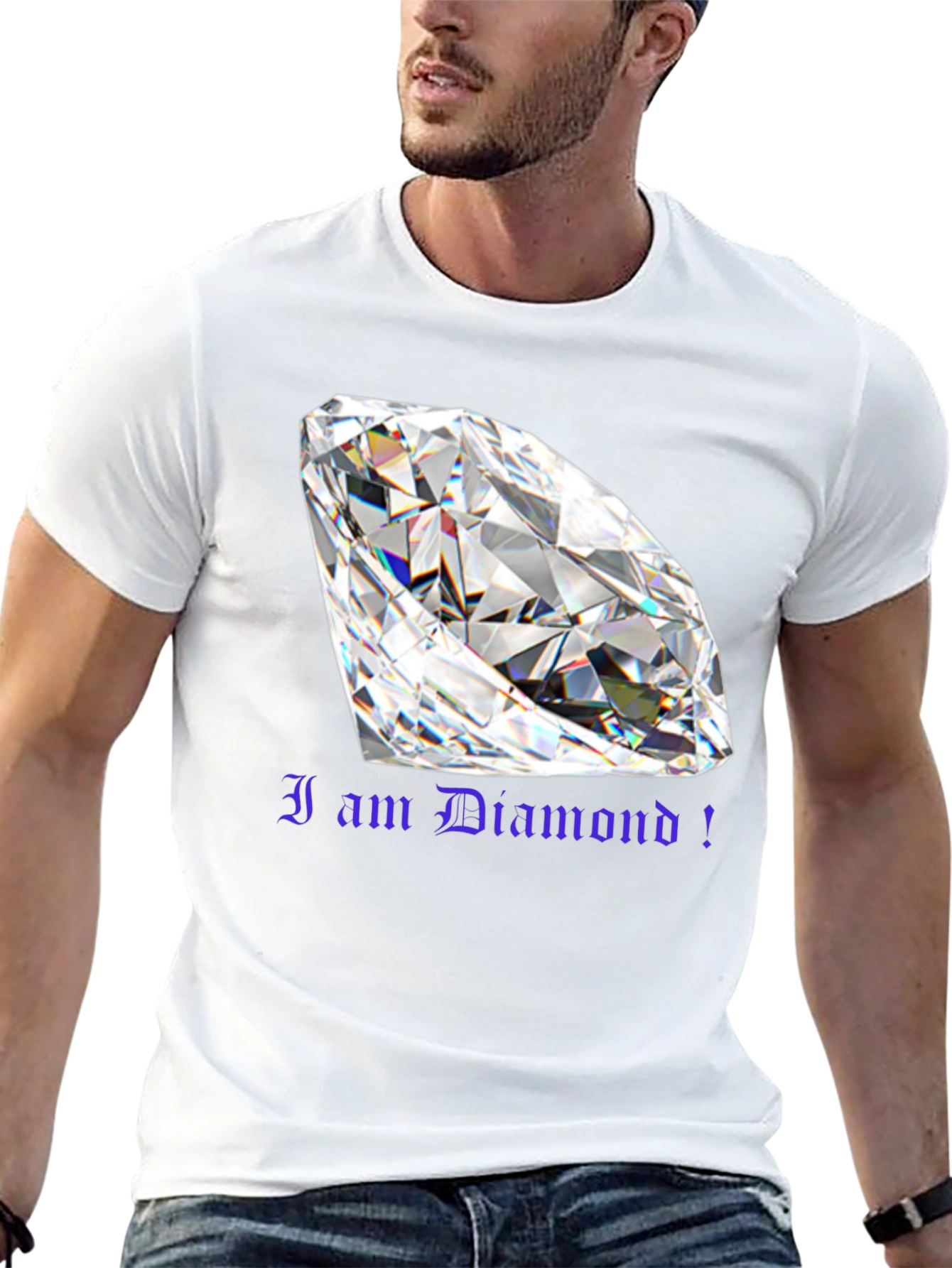 I am Diamond! Graphic T-Shirt - Bold Black Tee