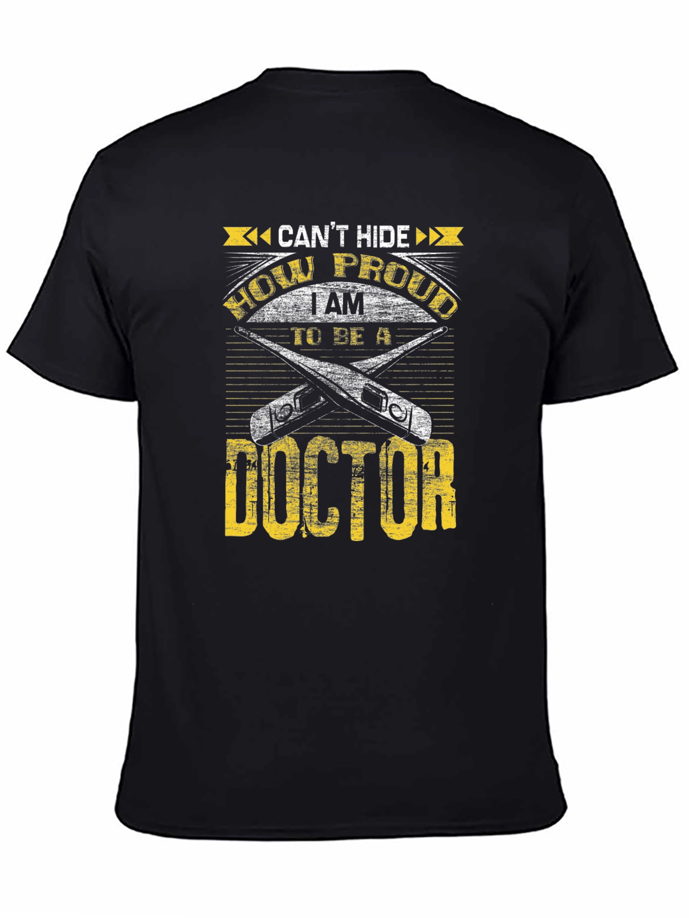 Proud Doctor Graphic T-Shirt - Black