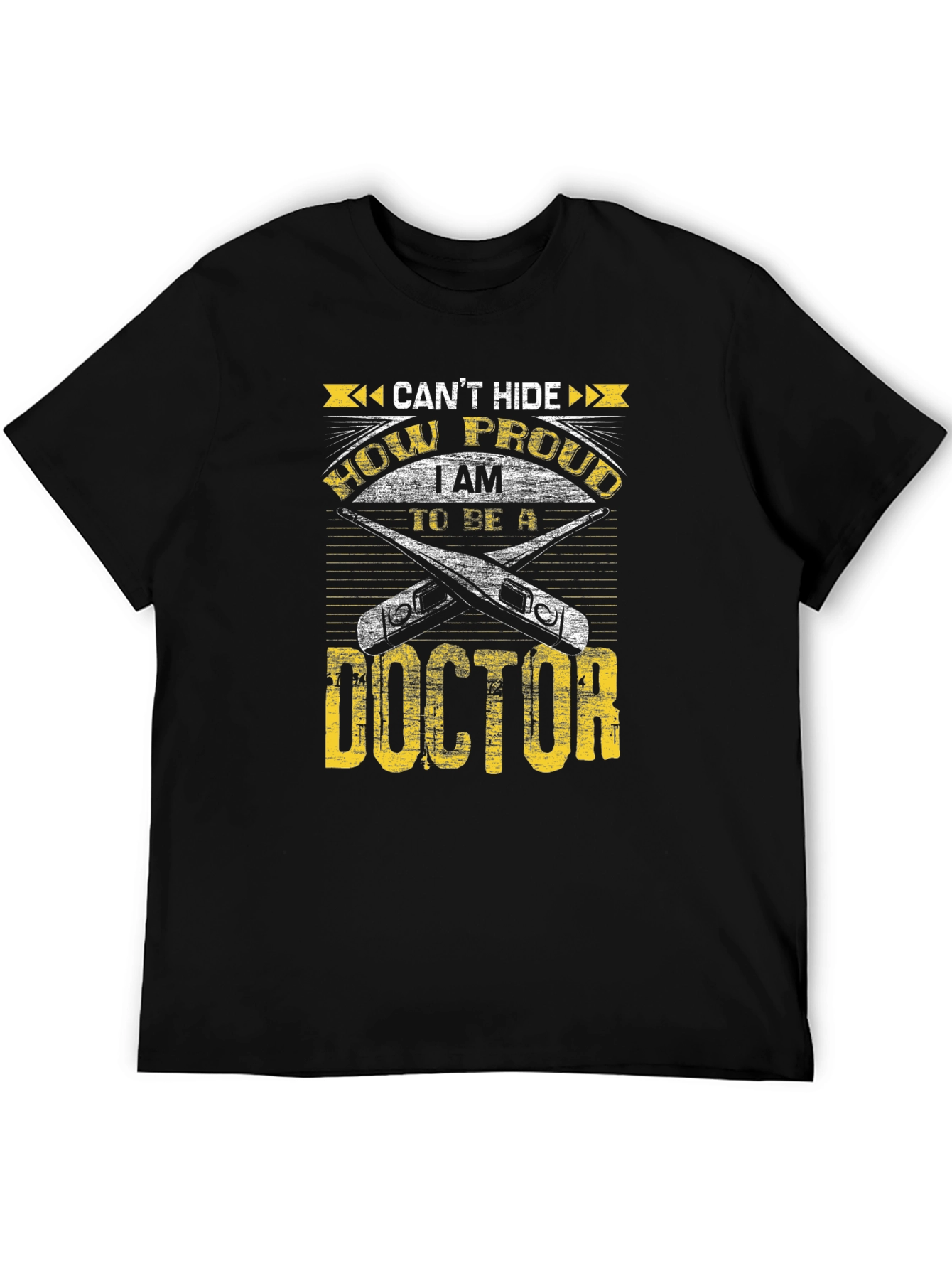 Proud Doctor Graphic T-Shirt - Black