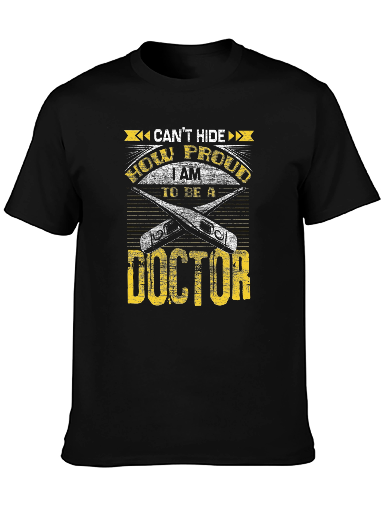 Proud Doctor Graphic T-Shirt - Black