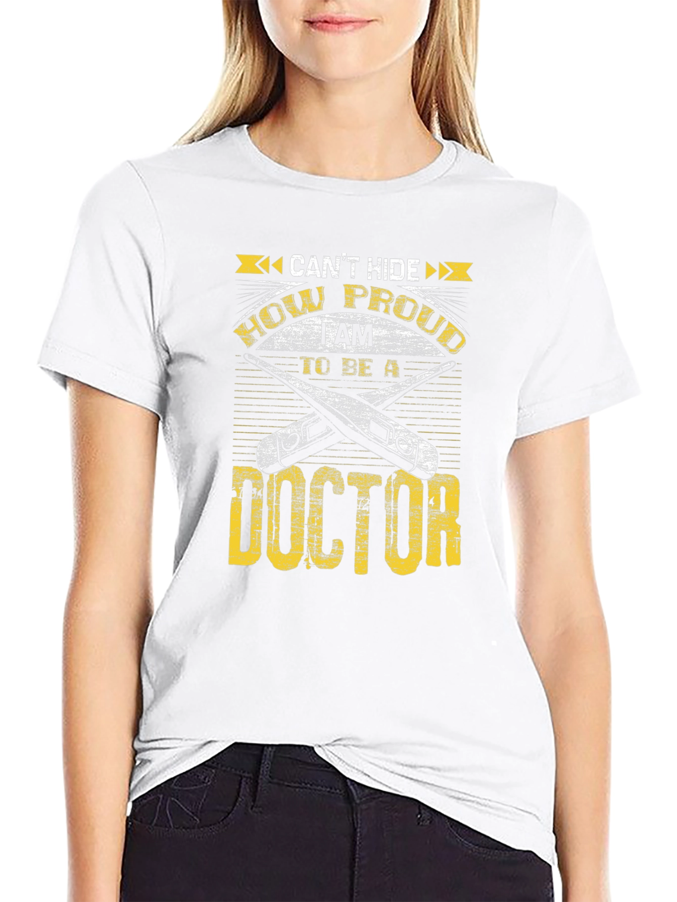 Proud Doctor Graphic T-Shirt - Black