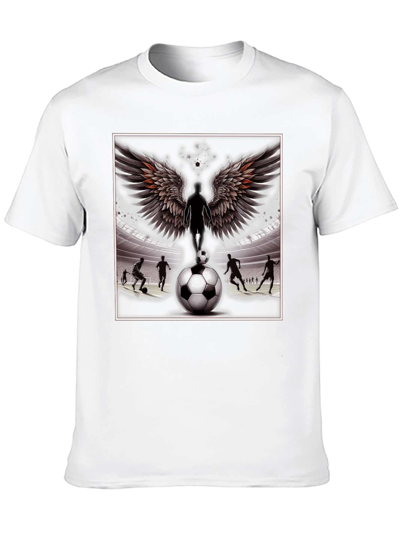 Soccer Angel Graphic Tee - Black
