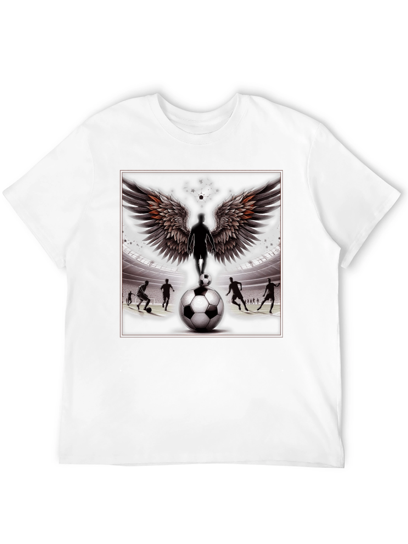 Soccer Angel Graphic Tee - Black