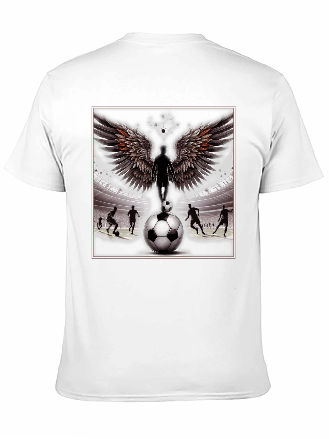 Soccer Angel Graphic Tee - Black
