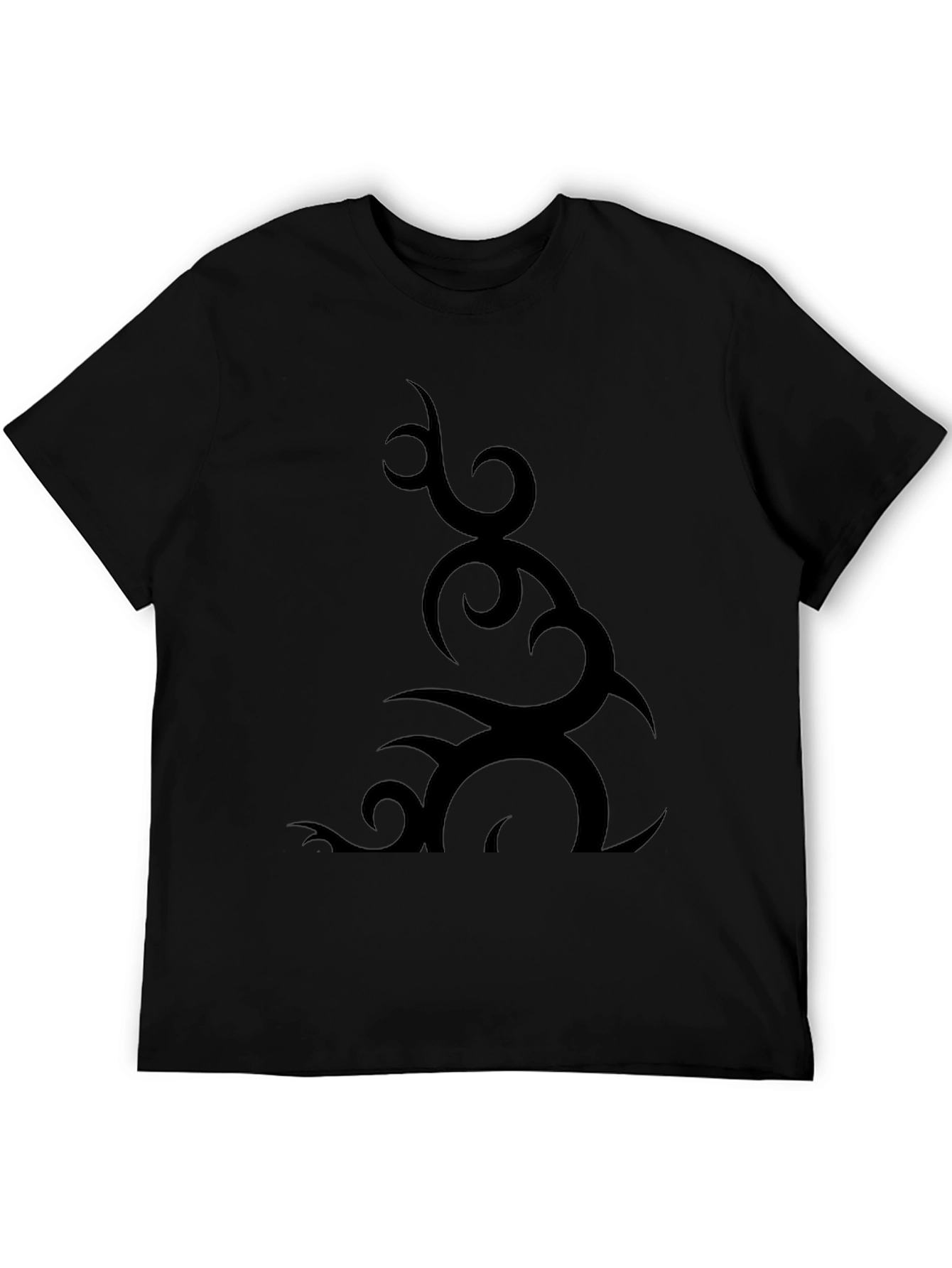 Tribal Design Black T-Shirt for Men