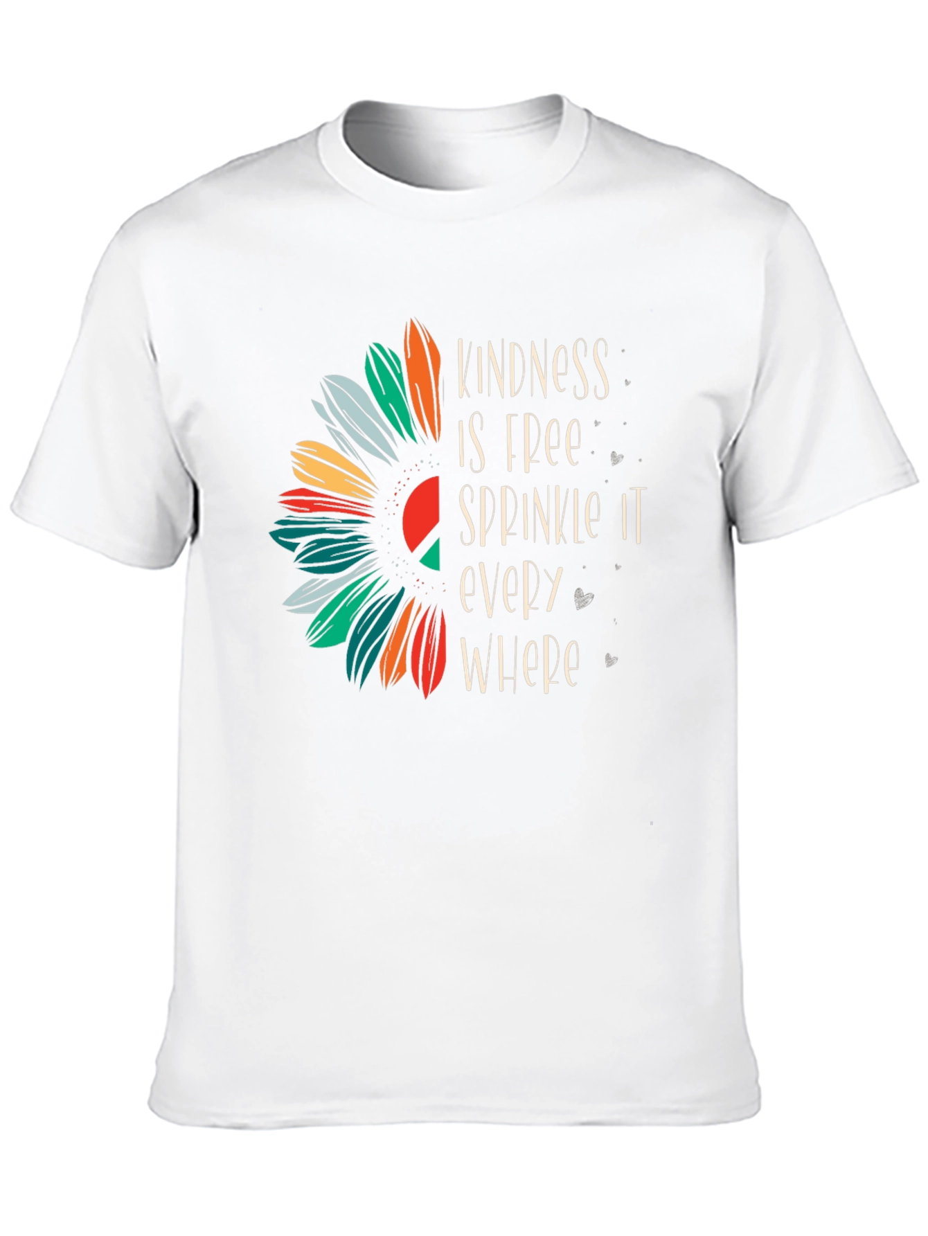 Kindness Sunflower Graphic Tee - Unisex Black T-Shirt