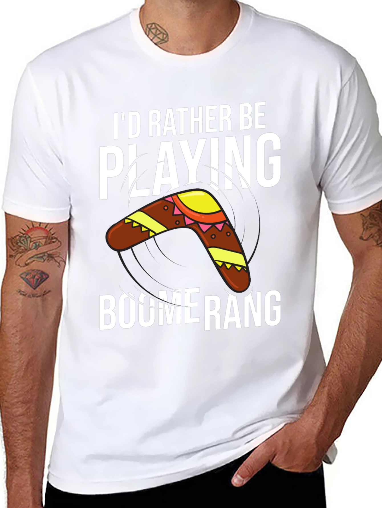 Boomerang T-Shirt: Id Rather Be Playing
