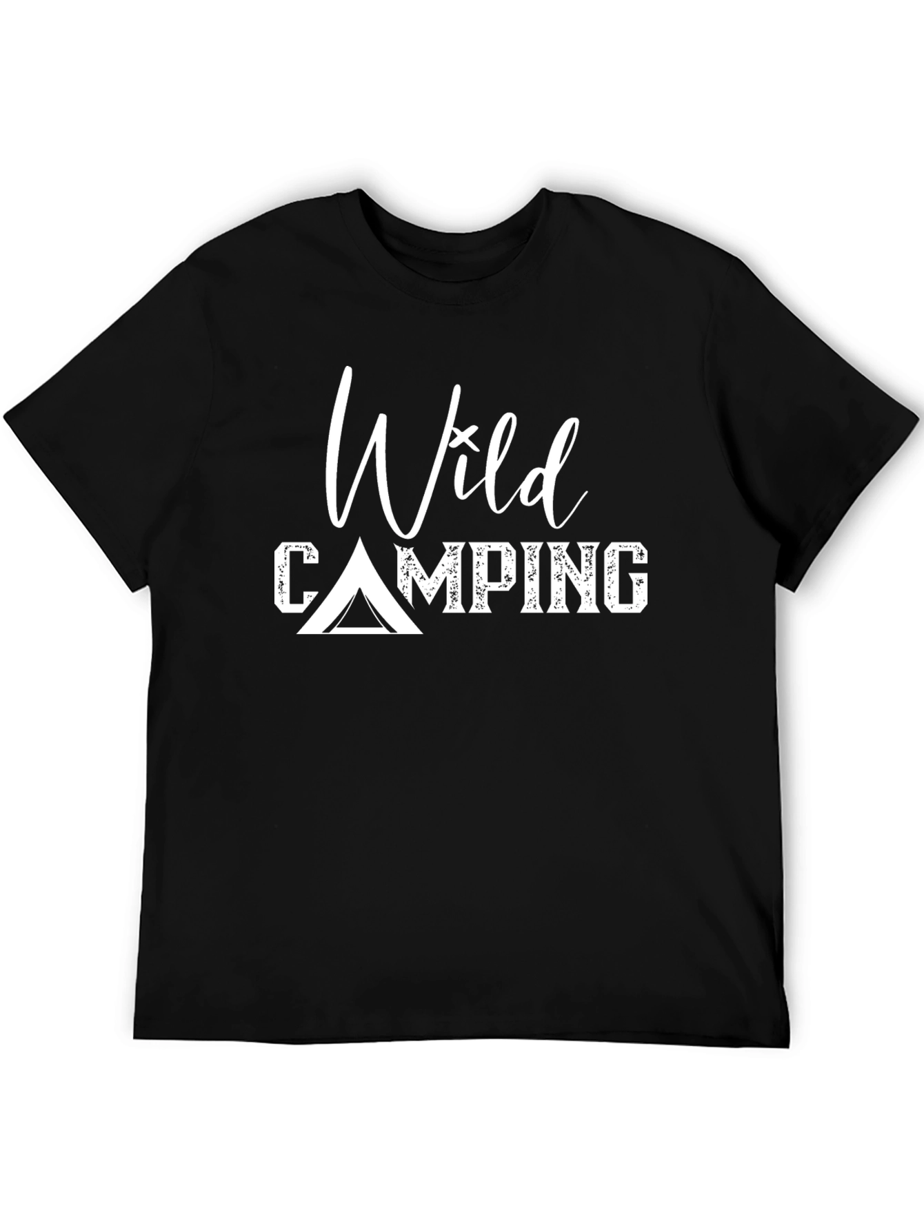 Wild Camping T-Shirt - Black Cotton Tee