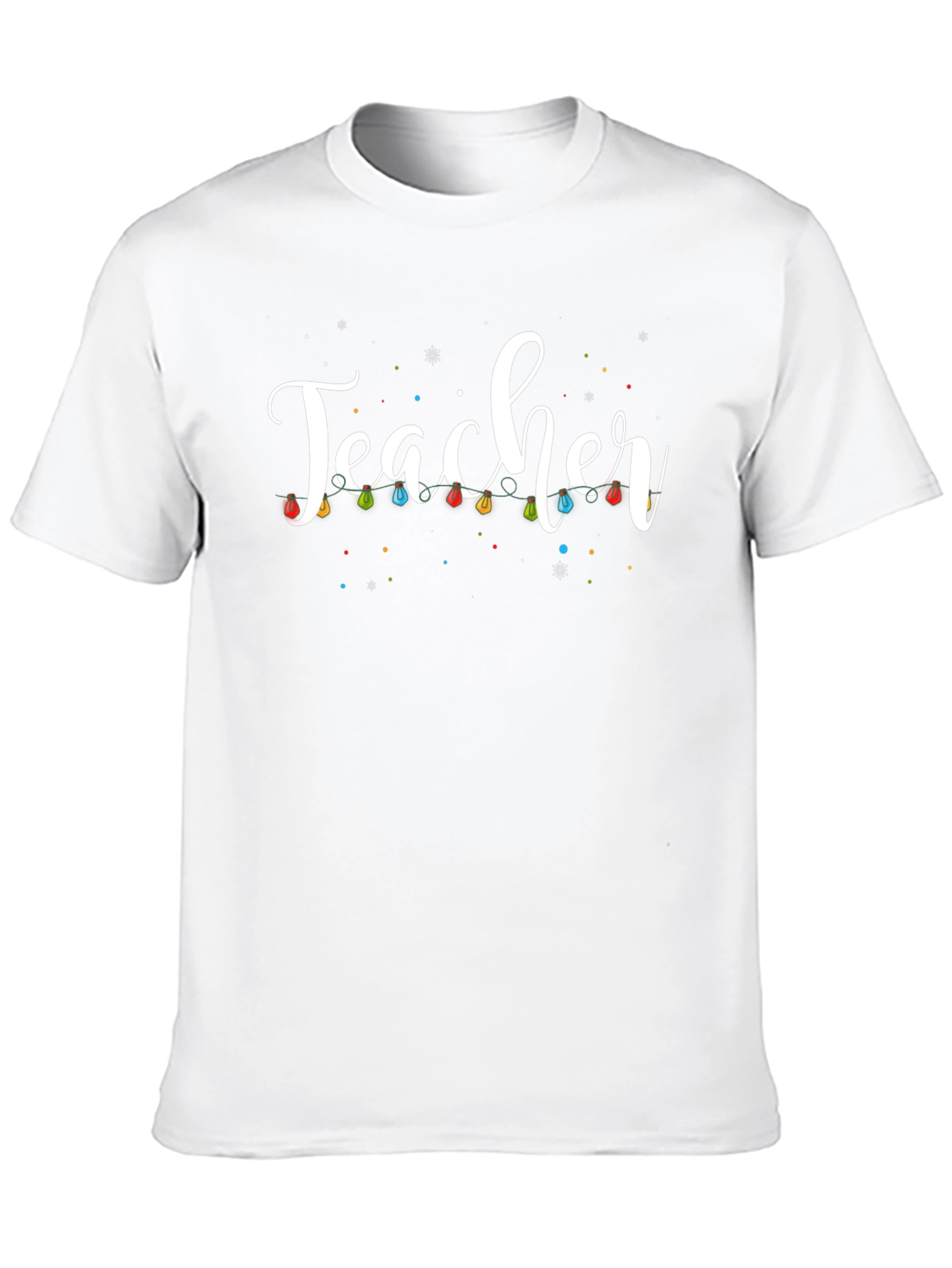 Teacher Christmas Lights Graphic Tee