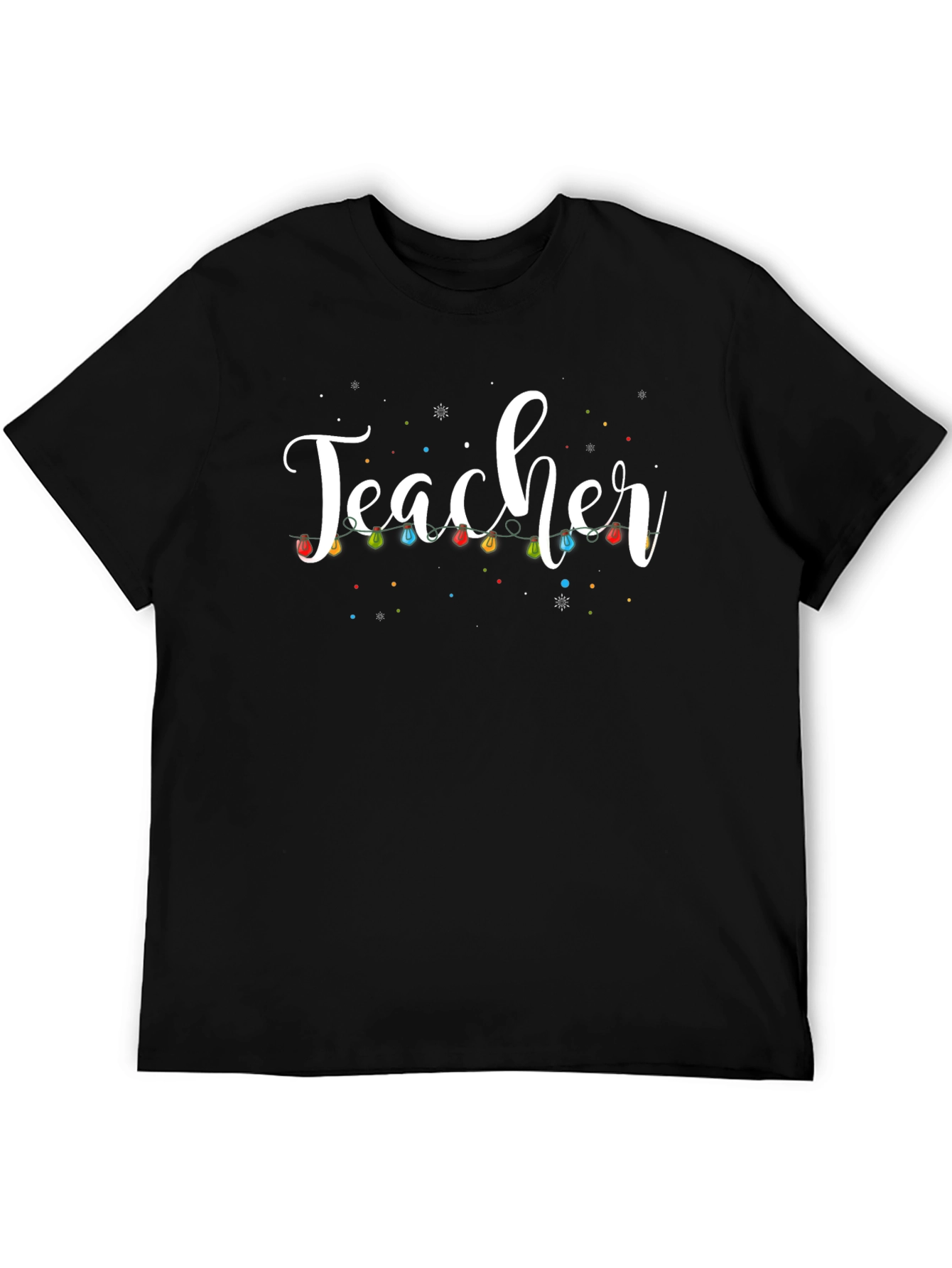 Teacher Christmas Lights Graphic Tee