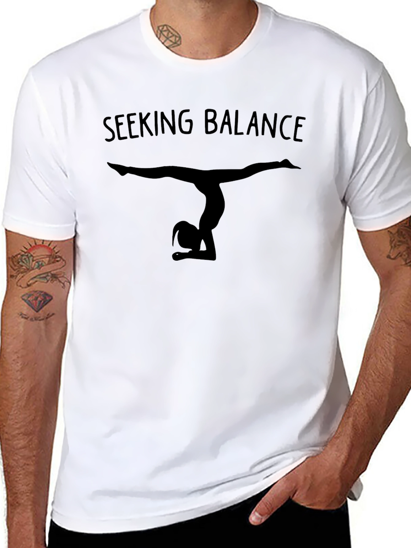 Seeking Balance T-Shirt - Yoga Gymnastics Tee