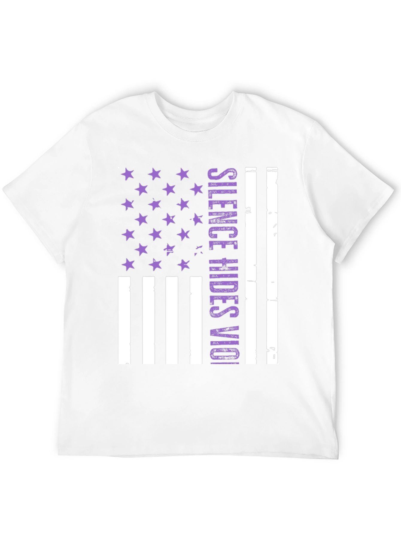Silence Hides Violence USA Flag Graphic Tee