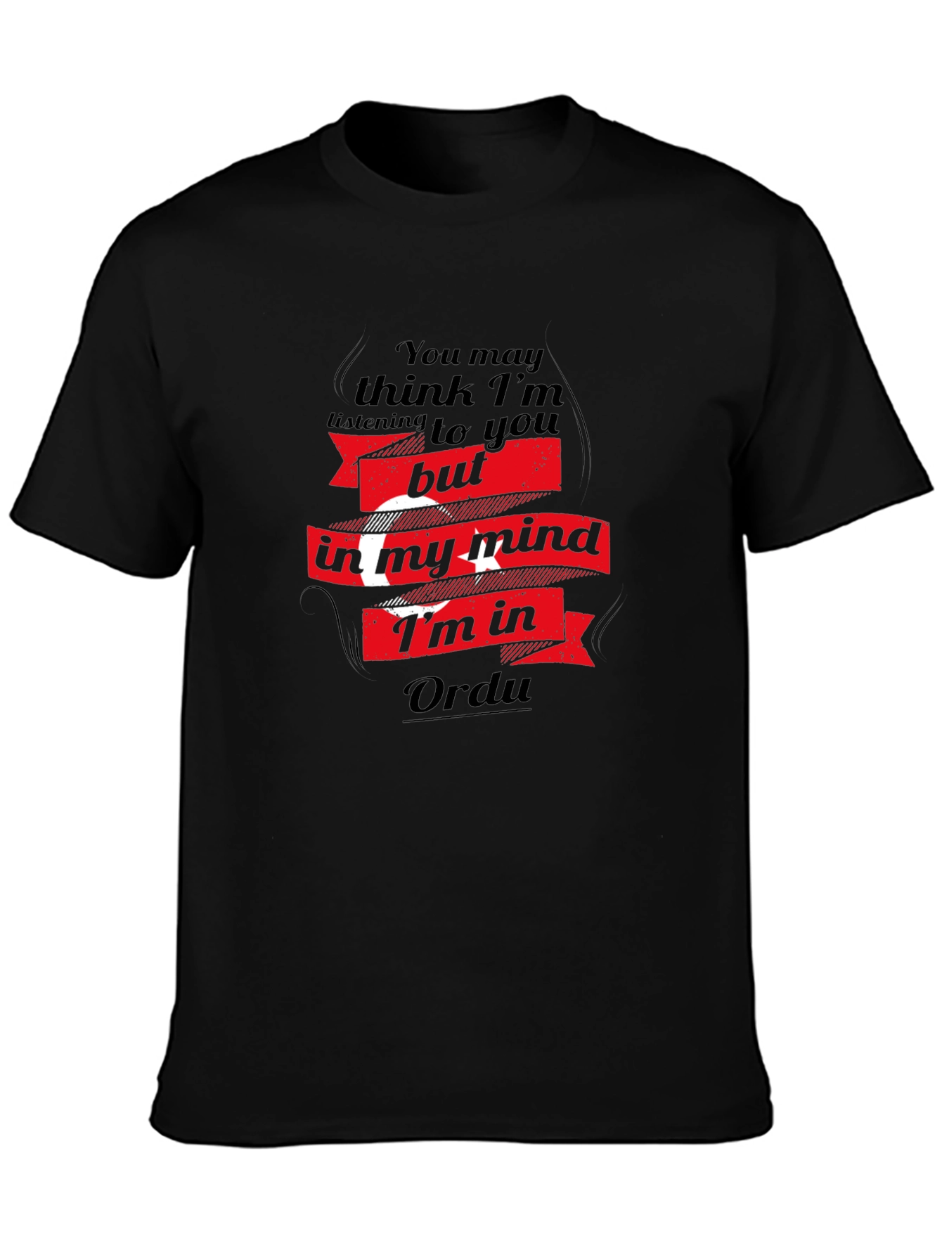 Ordu Mind T-Shirt - Black Turkish Pride Tee