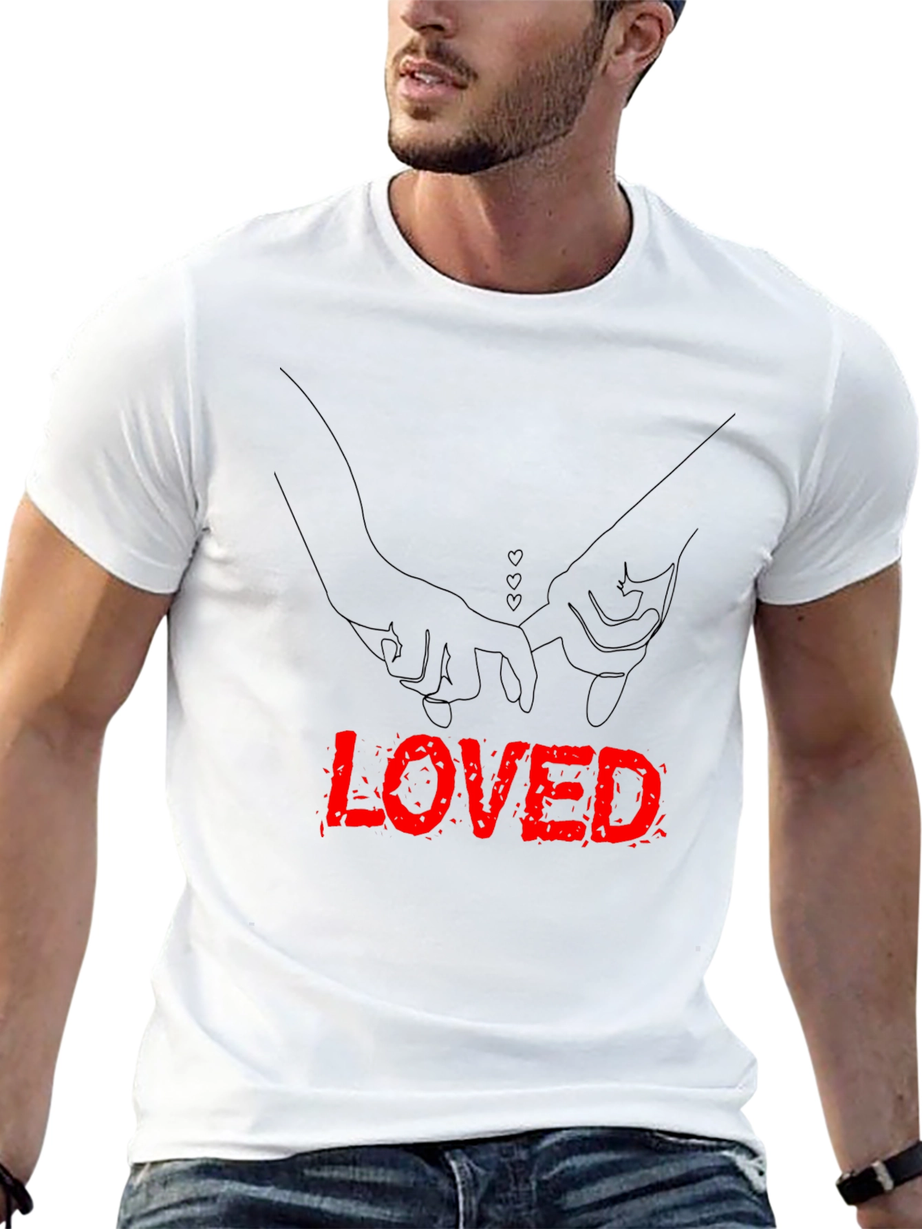 Loved Hands Graphic Tee - Black