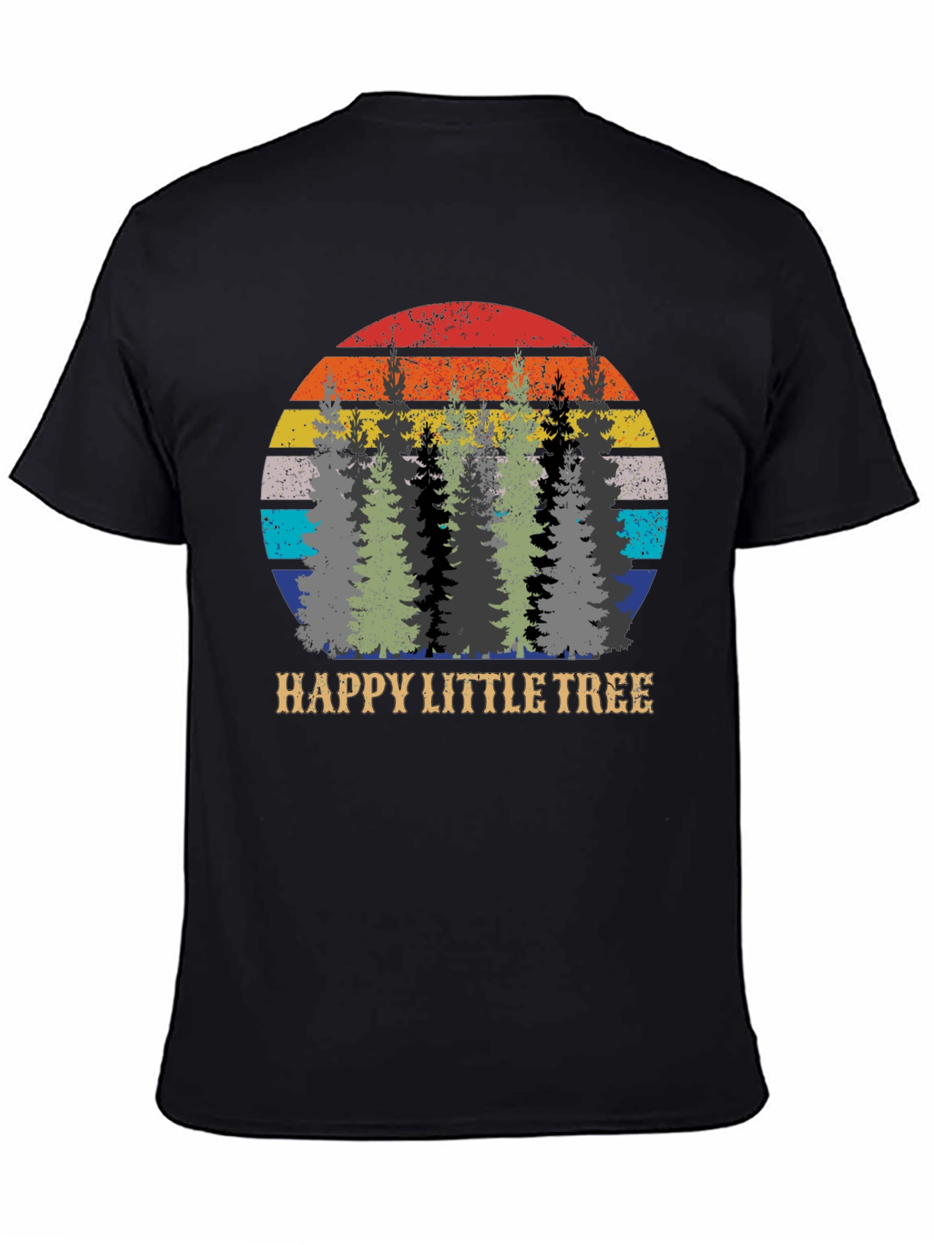 Happy Little Tree Retro Sunset Graphic Tee