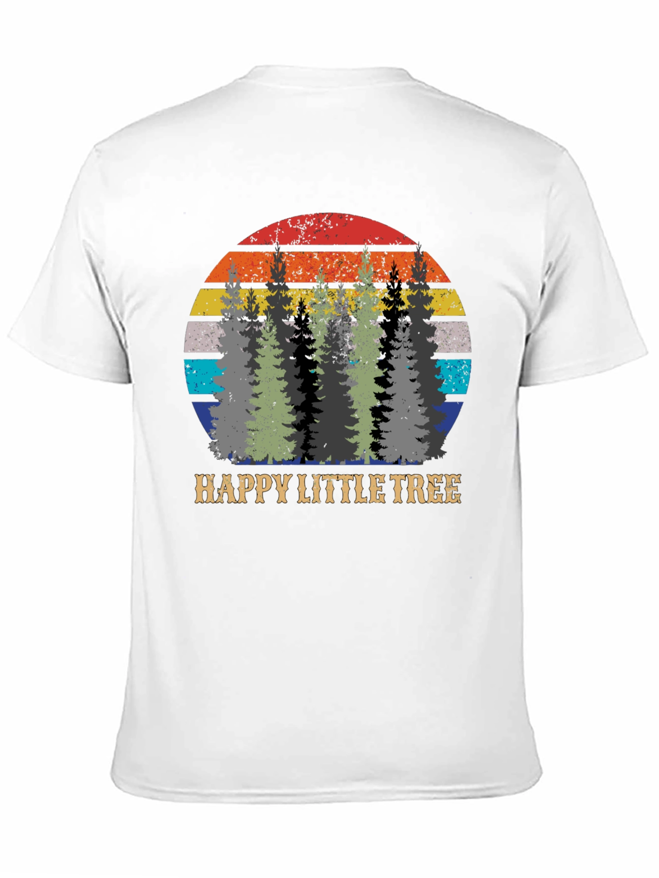 Happy Little Tree Retro Sunset Graphic Tee