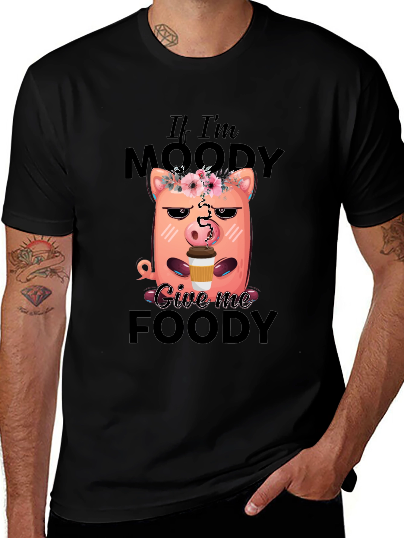 Moody Pig Coffee Graphic Tee