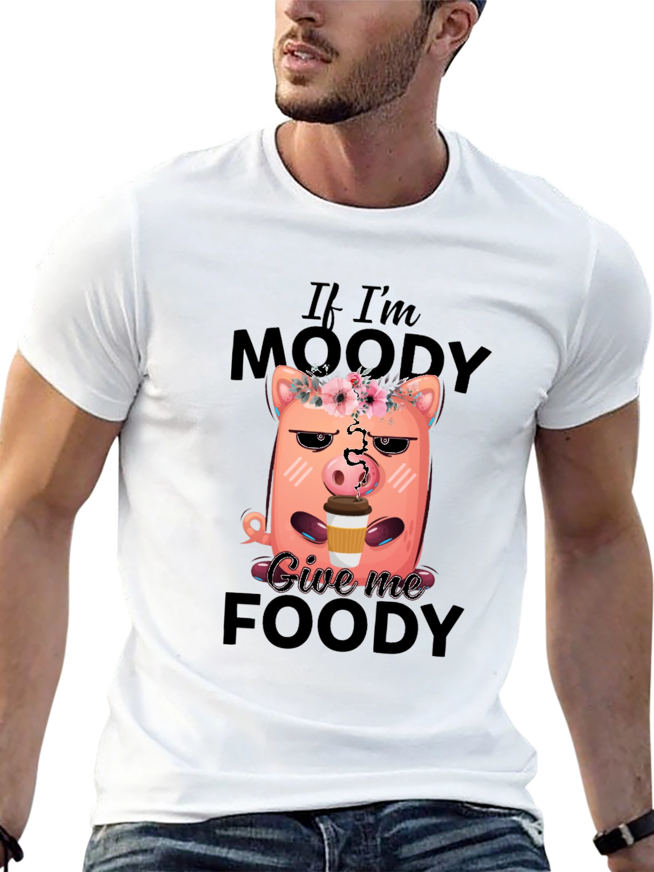 Moody Pig Coffee Graphic Tee