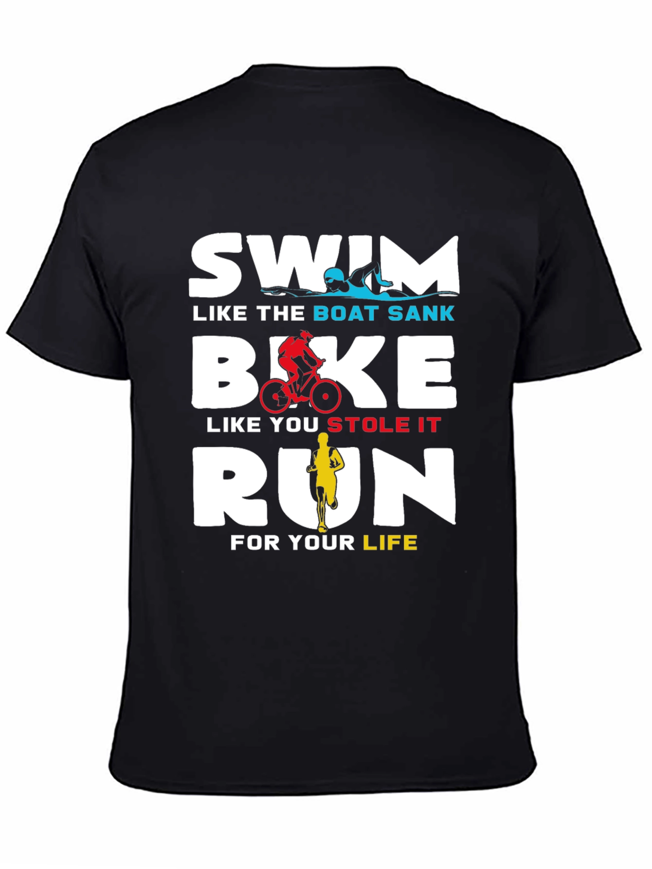 Swim Bike Run T-Shirt - Triathlon Training Tee